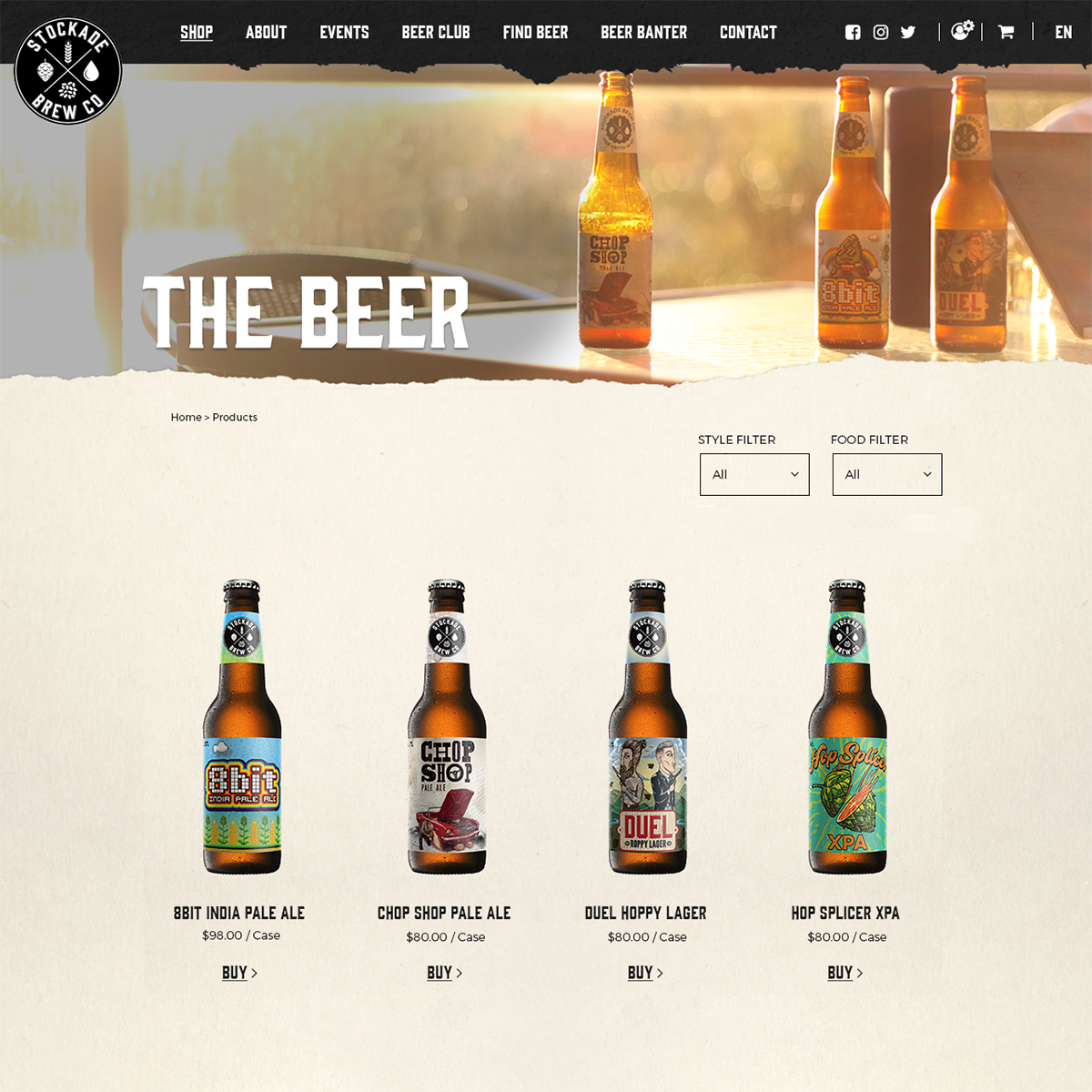 Custom Shopify Store Design for Stockade Brew Co: Elevating Craft Beer Sales