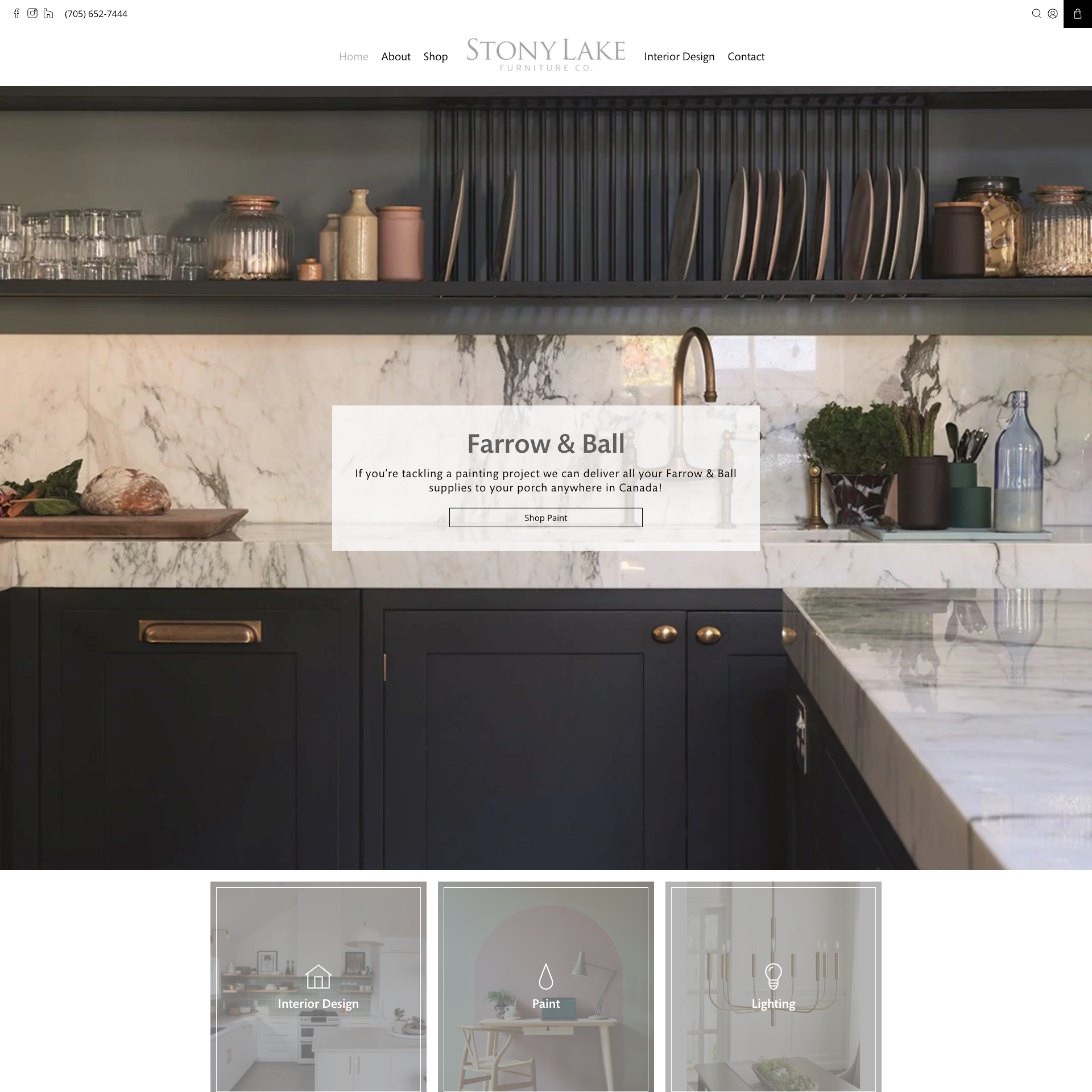 Elegant Online Store Design for Stony Lake Furniture