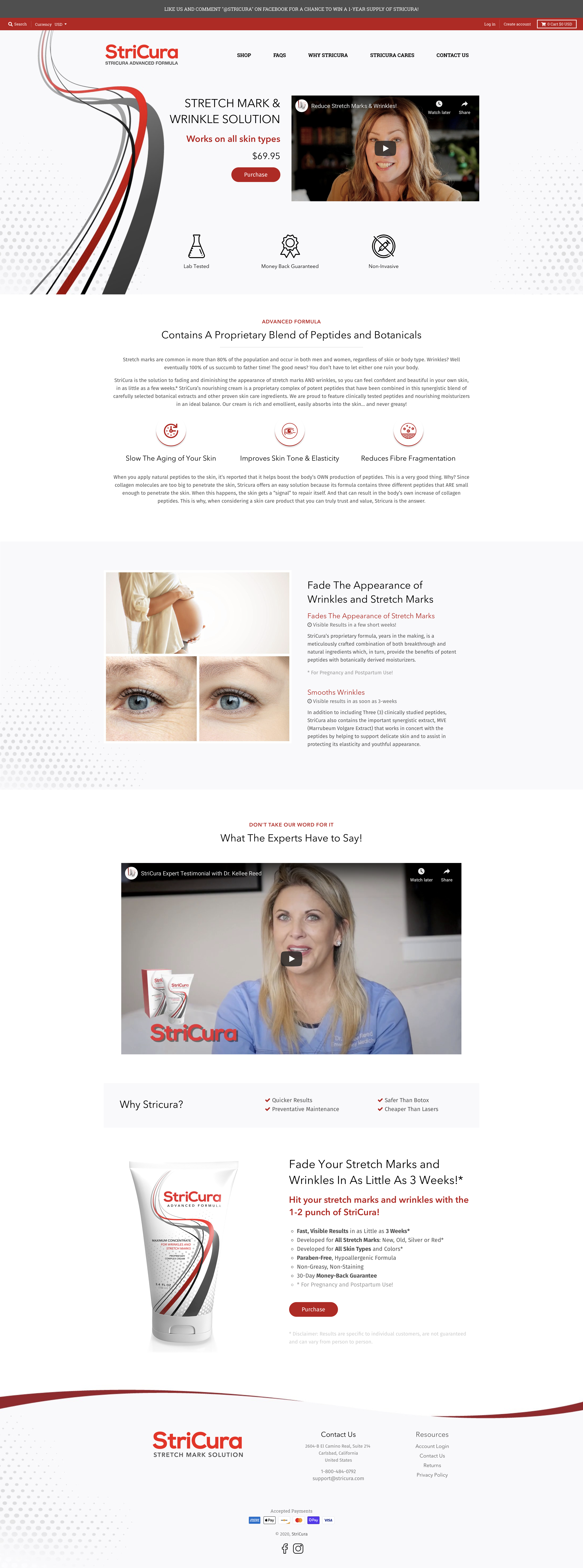 Stricura.com screenshot