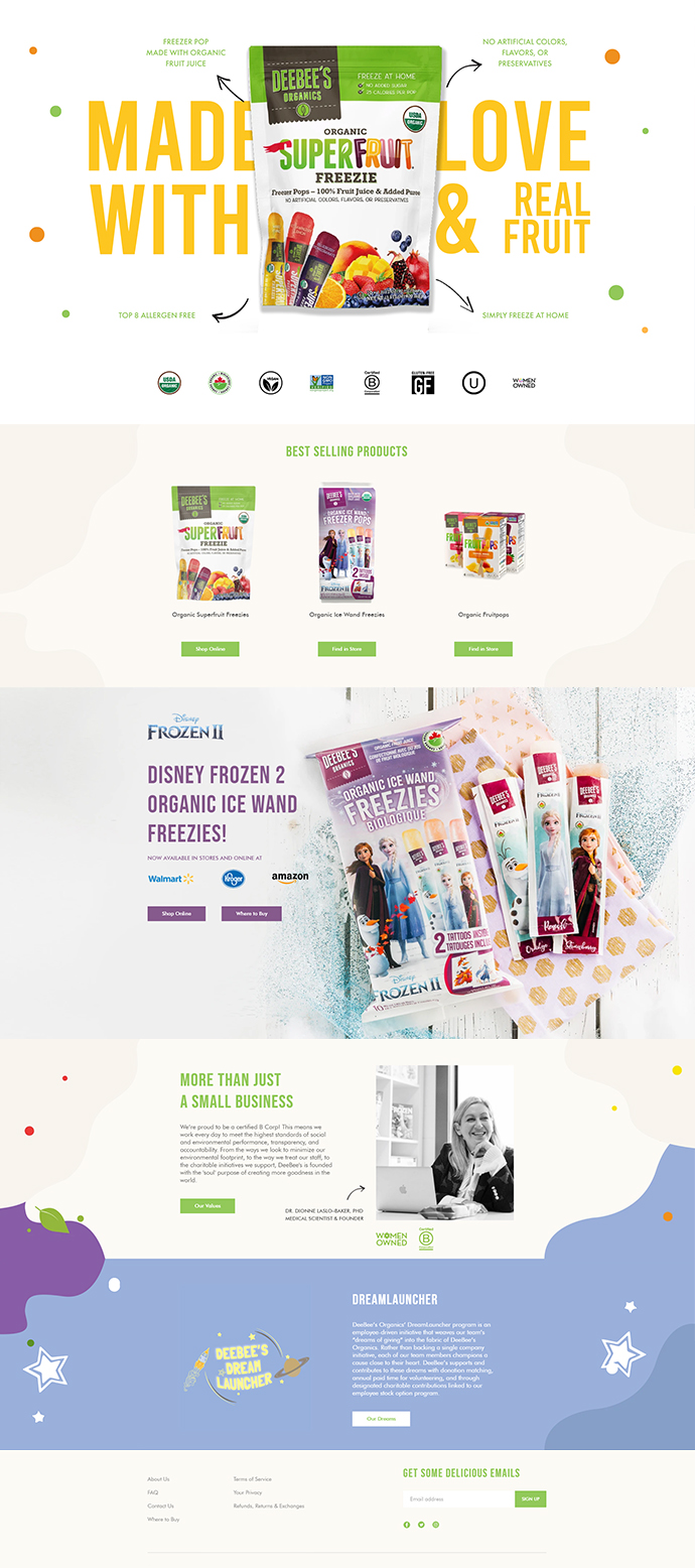 Complete Store Build for DeeBee: Fun & Colorful Superfood Sweets