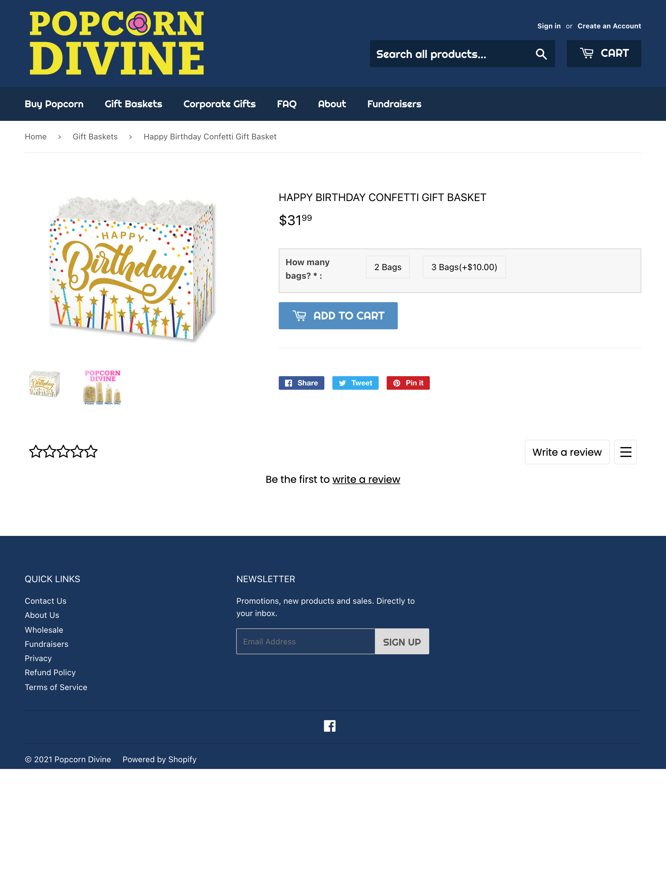Complete Store Build for Popcorn Divine with Custom Features