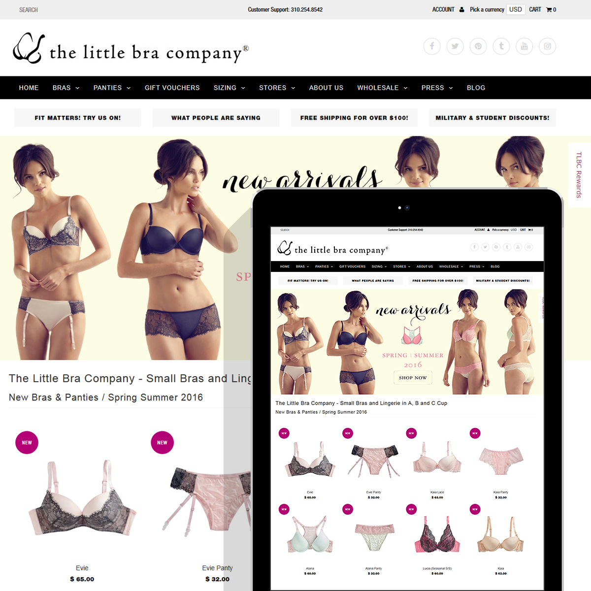 The Little Bra company screenshot