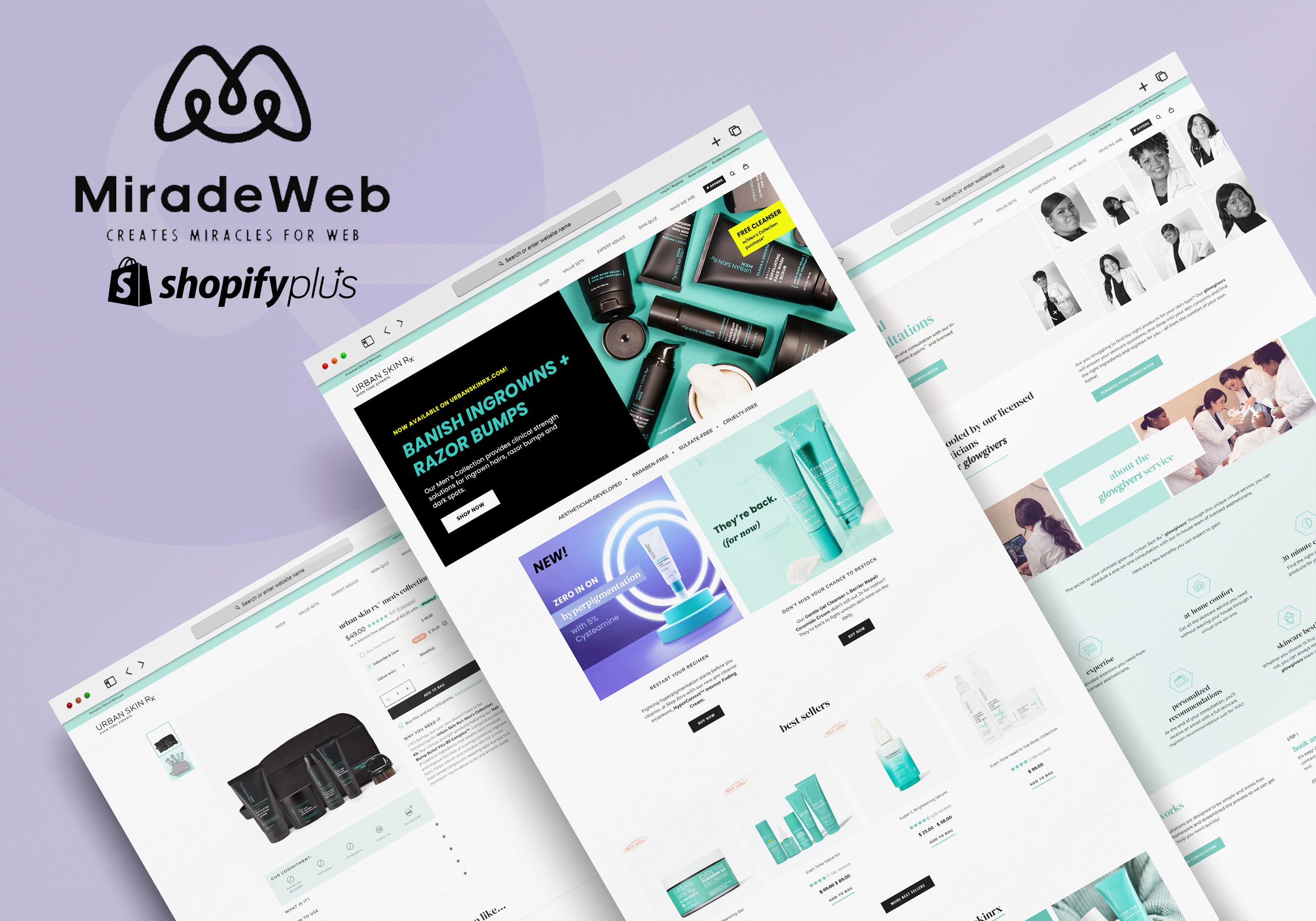 Custom Functionality Development and Website Optimization for URBAN SKIN RX