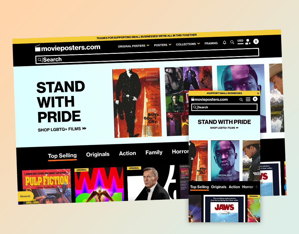 MoviePosters.com: Visual and Functional Customizations screenshot