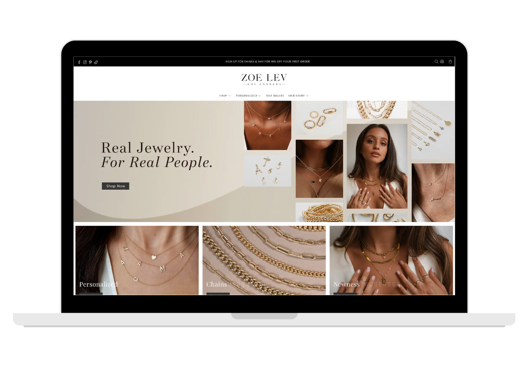 Shopify Migration & Theme Customizations for Jewelry Retailer screenshot