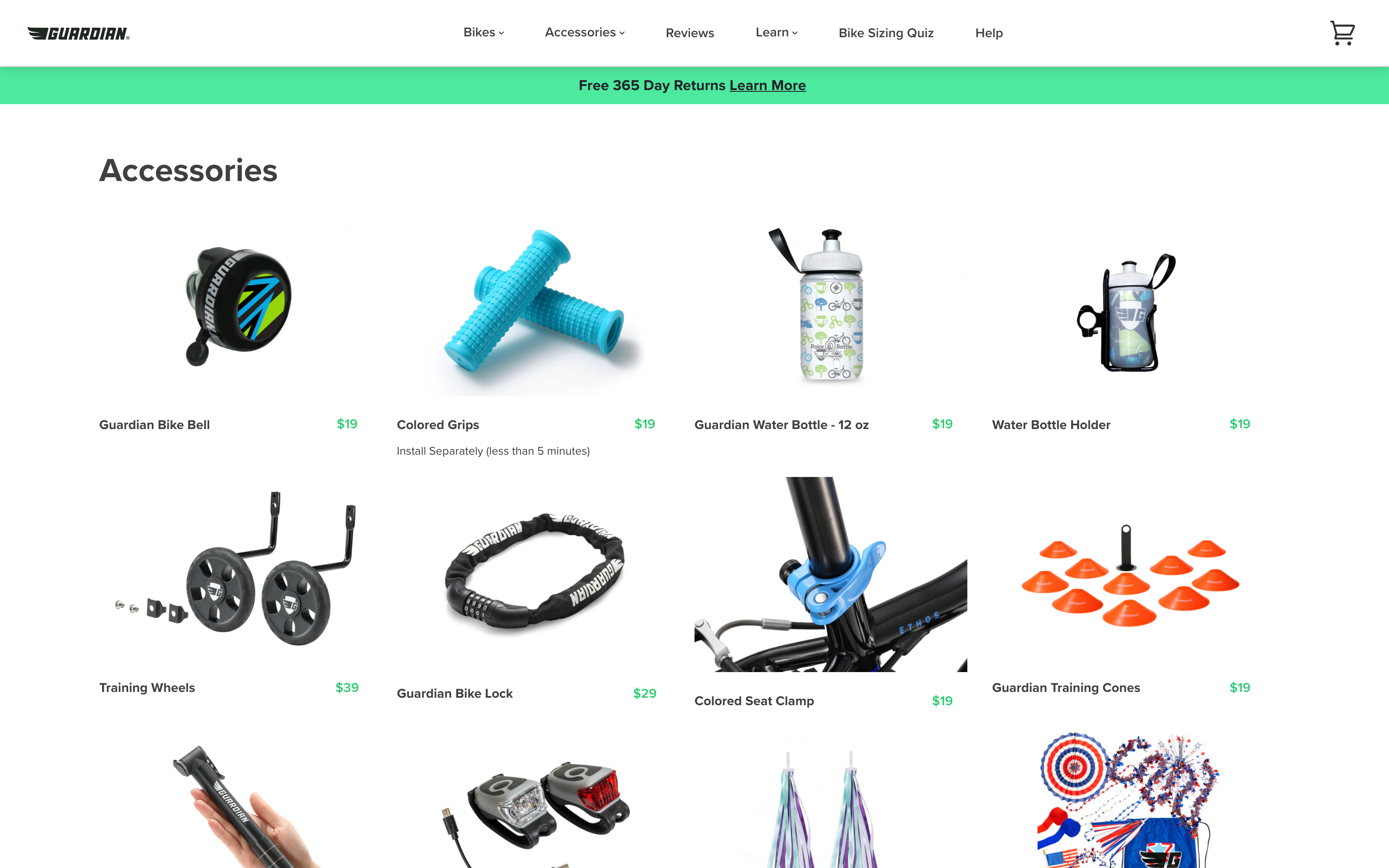 Custom Shopify store development for Guardian Bike screenshot 3