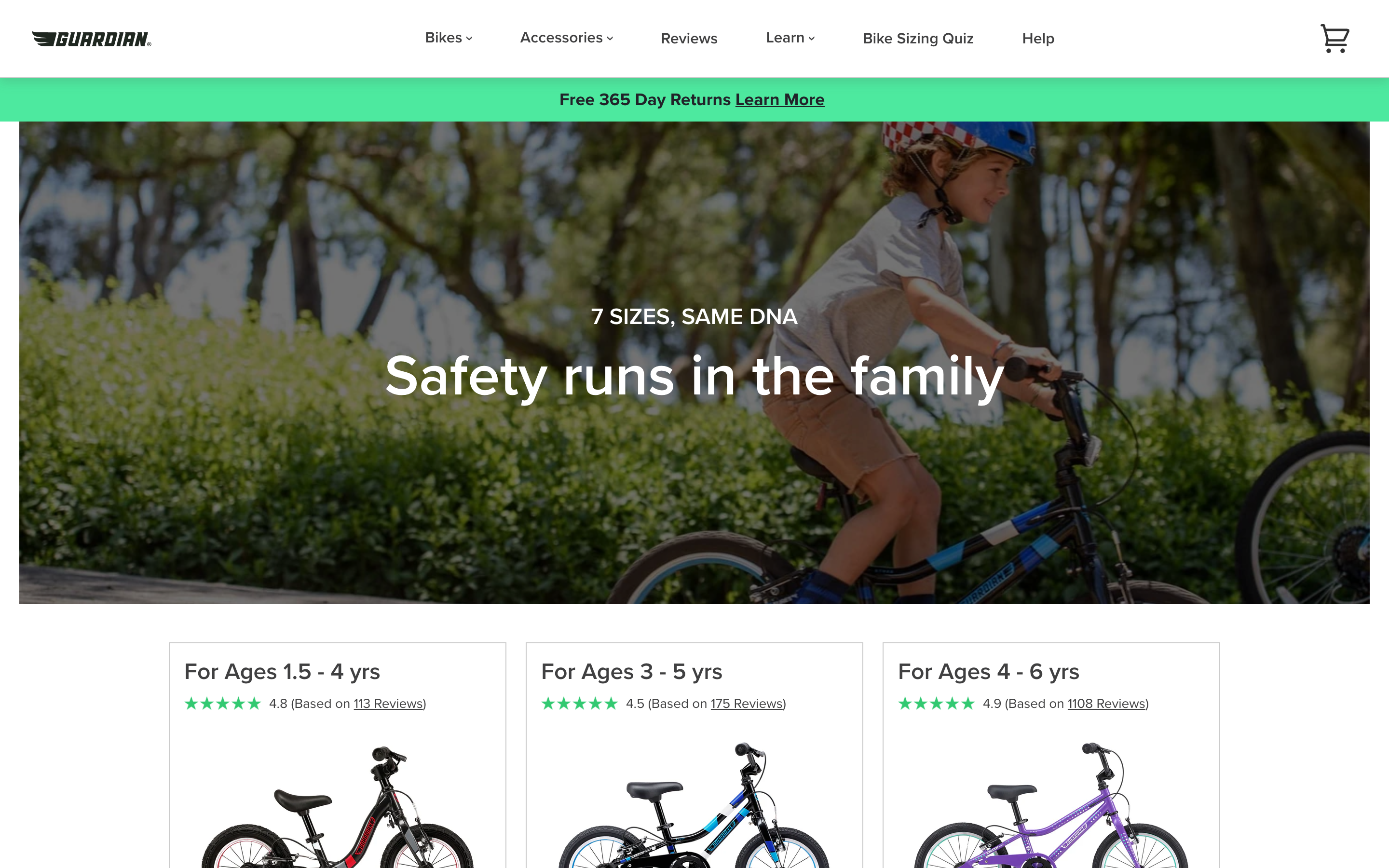 Custom Shopify store development for Guardian Bike screenshot 2