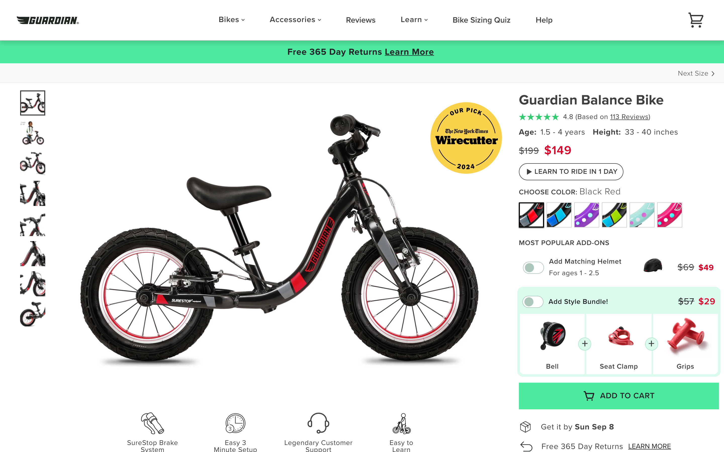 Custom Shopify store development for Guardian Bike screenshot 5