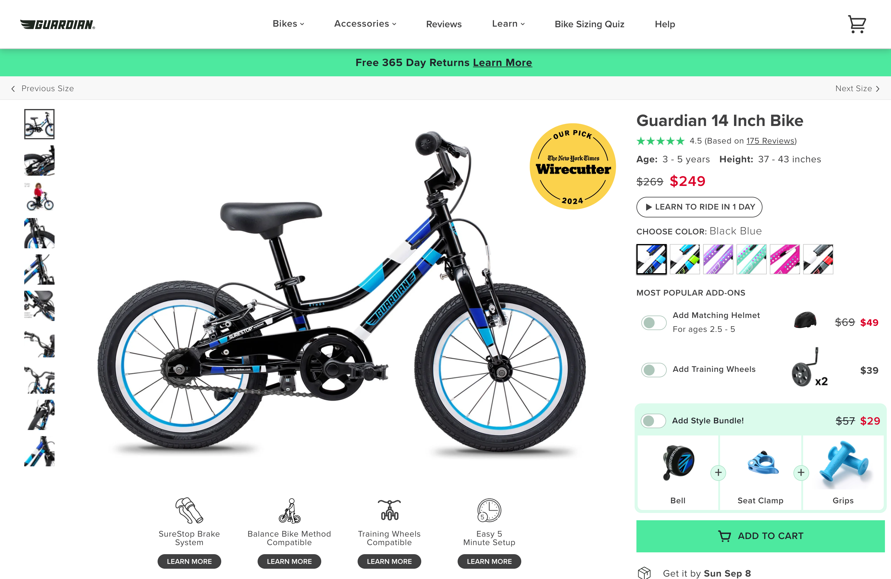 Custom Shopify store development for Guardian Bike screenshot 4