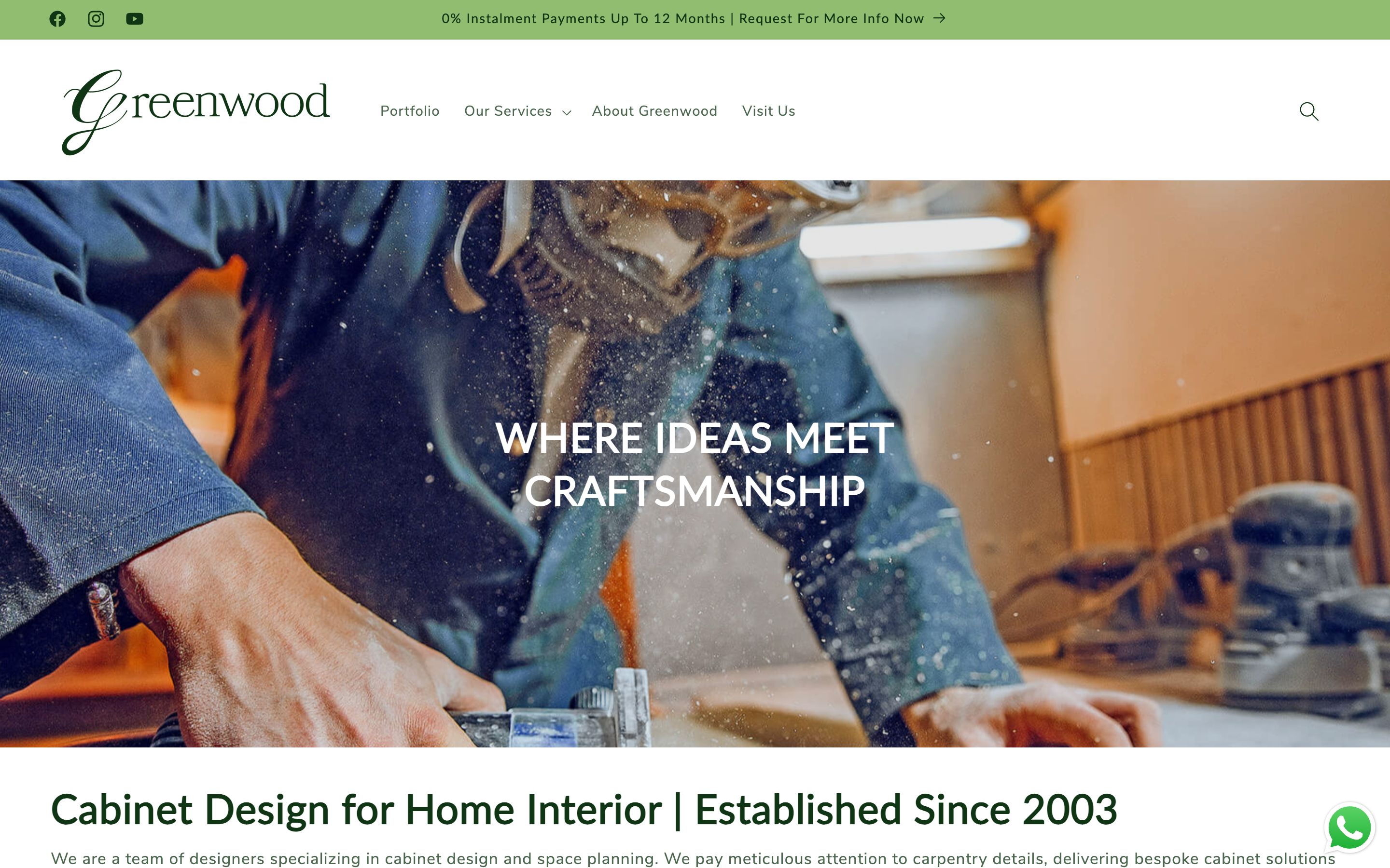  We developed a non-eCommerce Shopify website for cabinet manufacturer screenshot