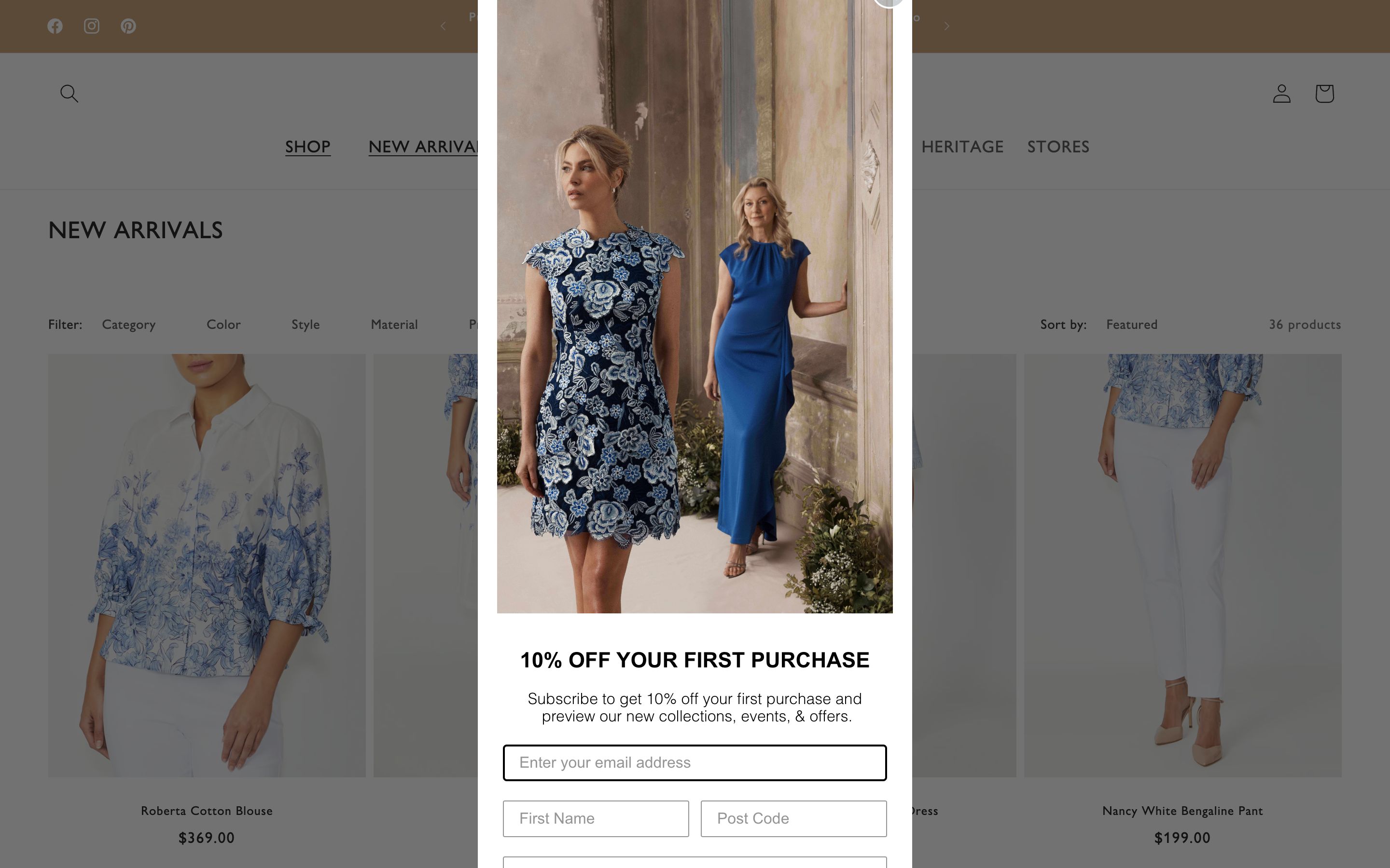 Shopify Store Design for Anthea Crawford: Elevating Women's Fashion