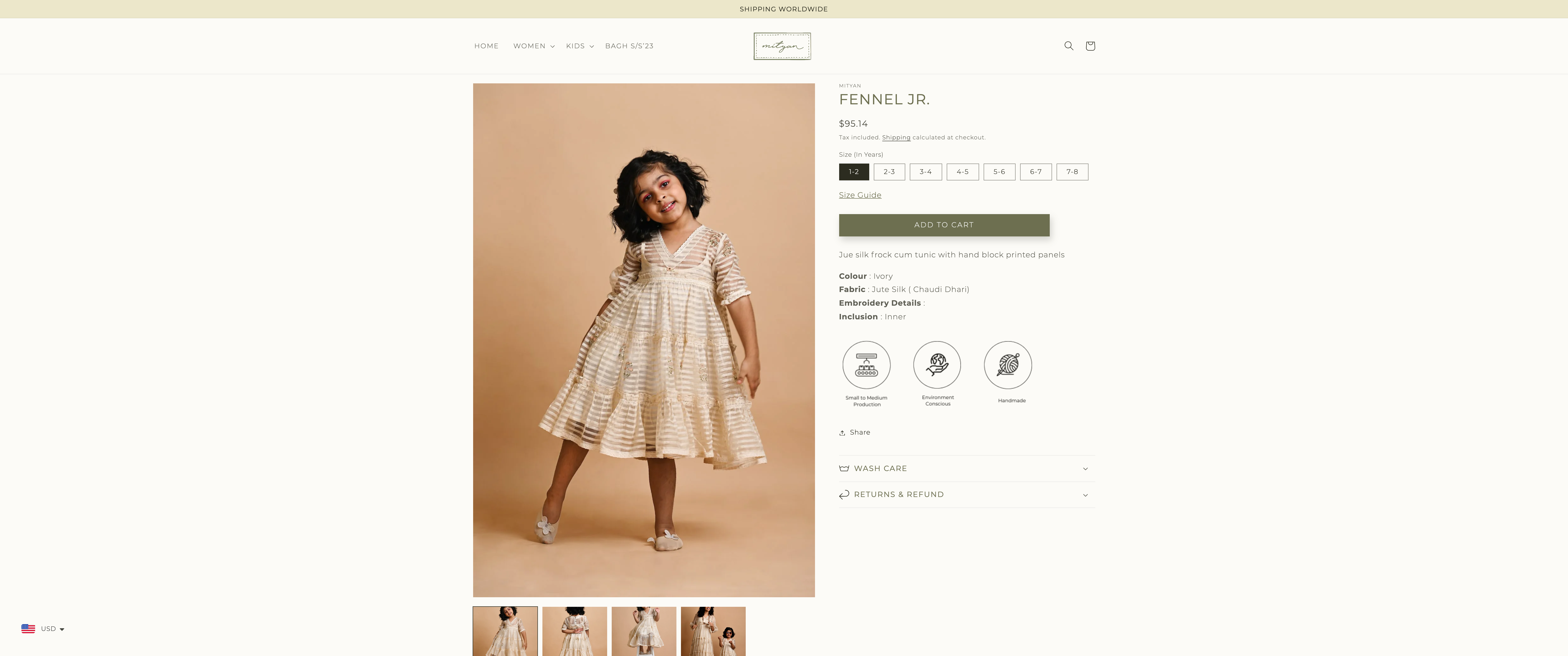 Mityan - Sutainable Fashion Ecommerce Website screenshot 4