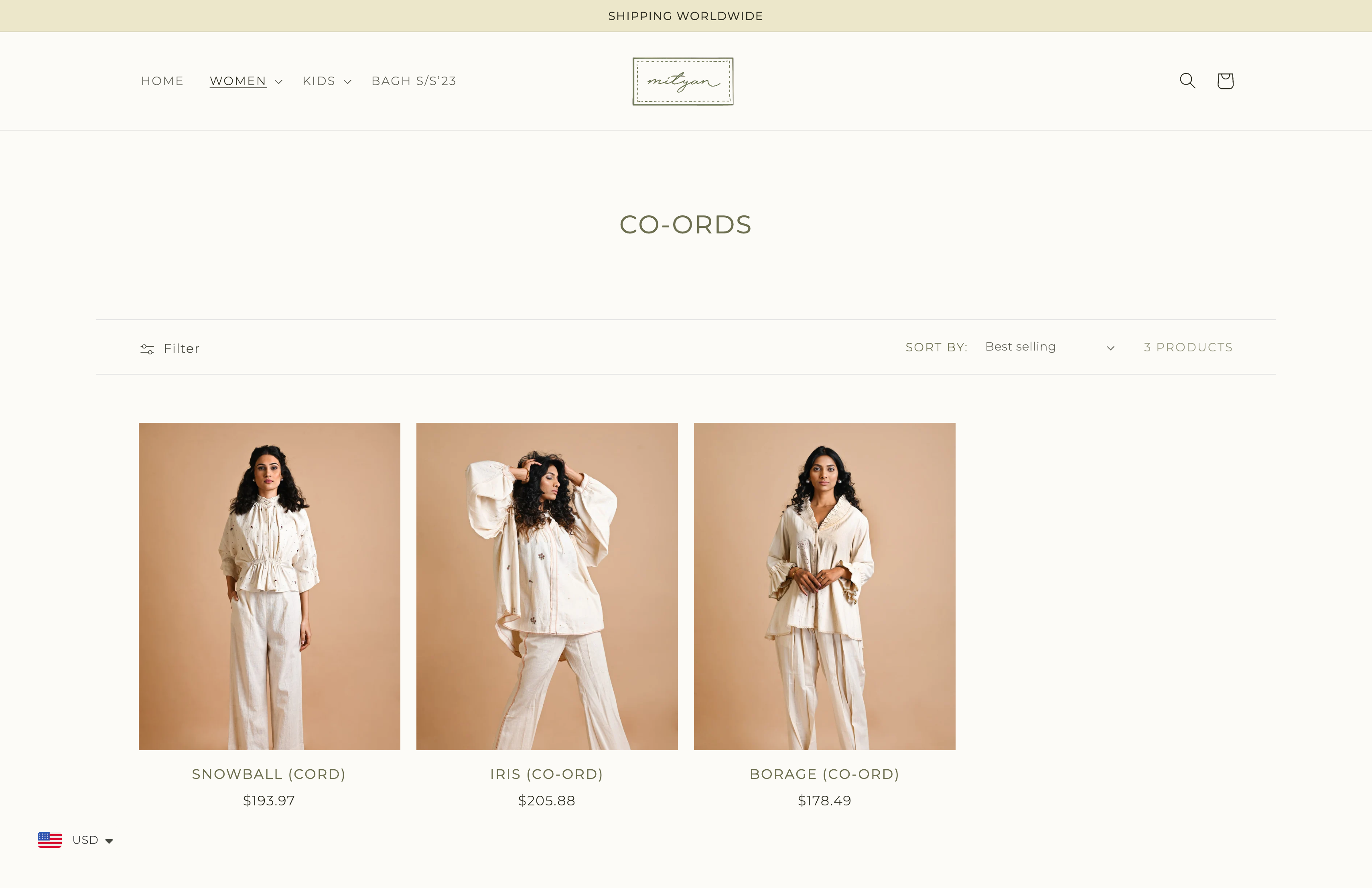 Mityan - Sutainable Fashion Ecommerce Website screenshot 3