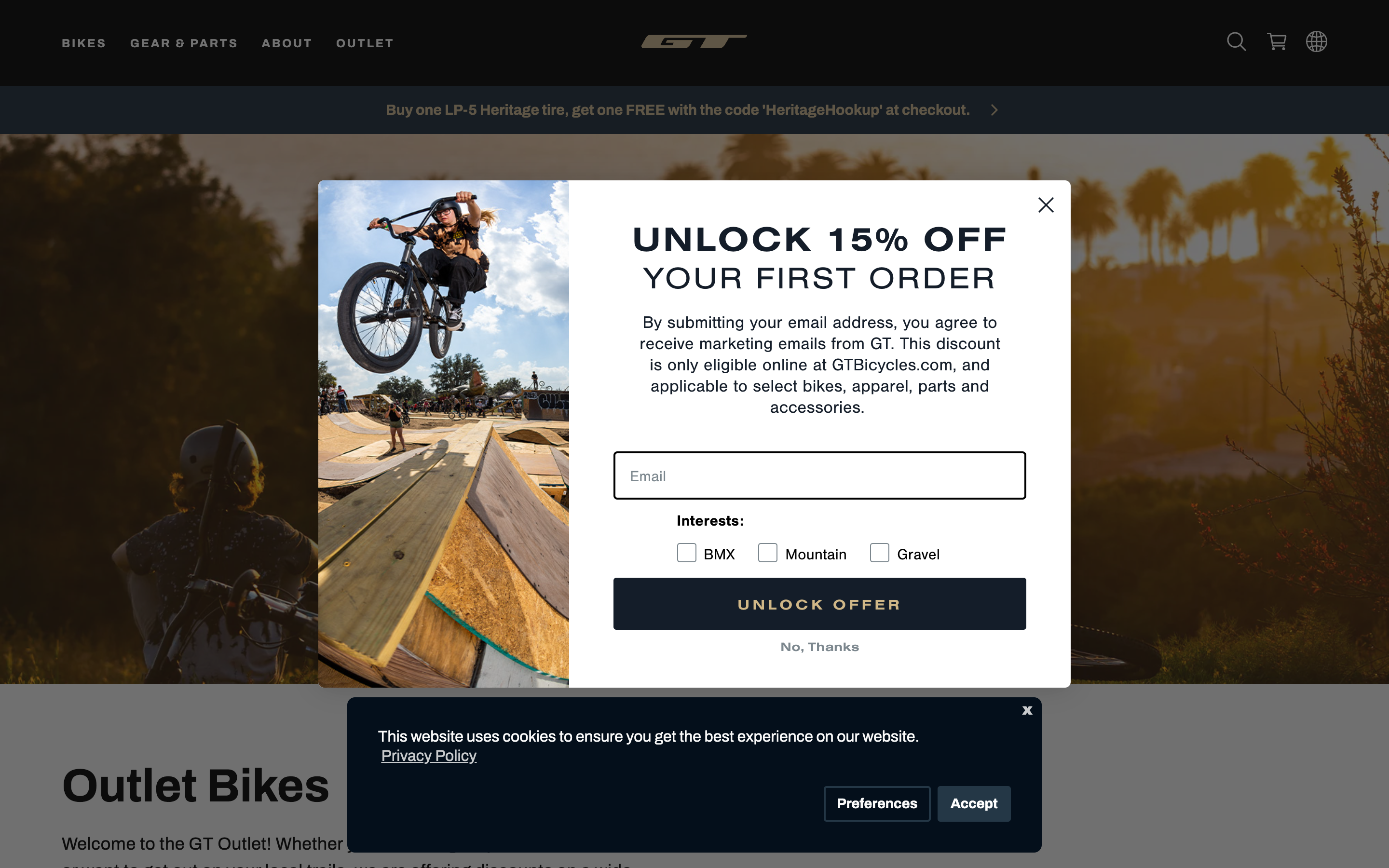 GT Bicycles screenshot