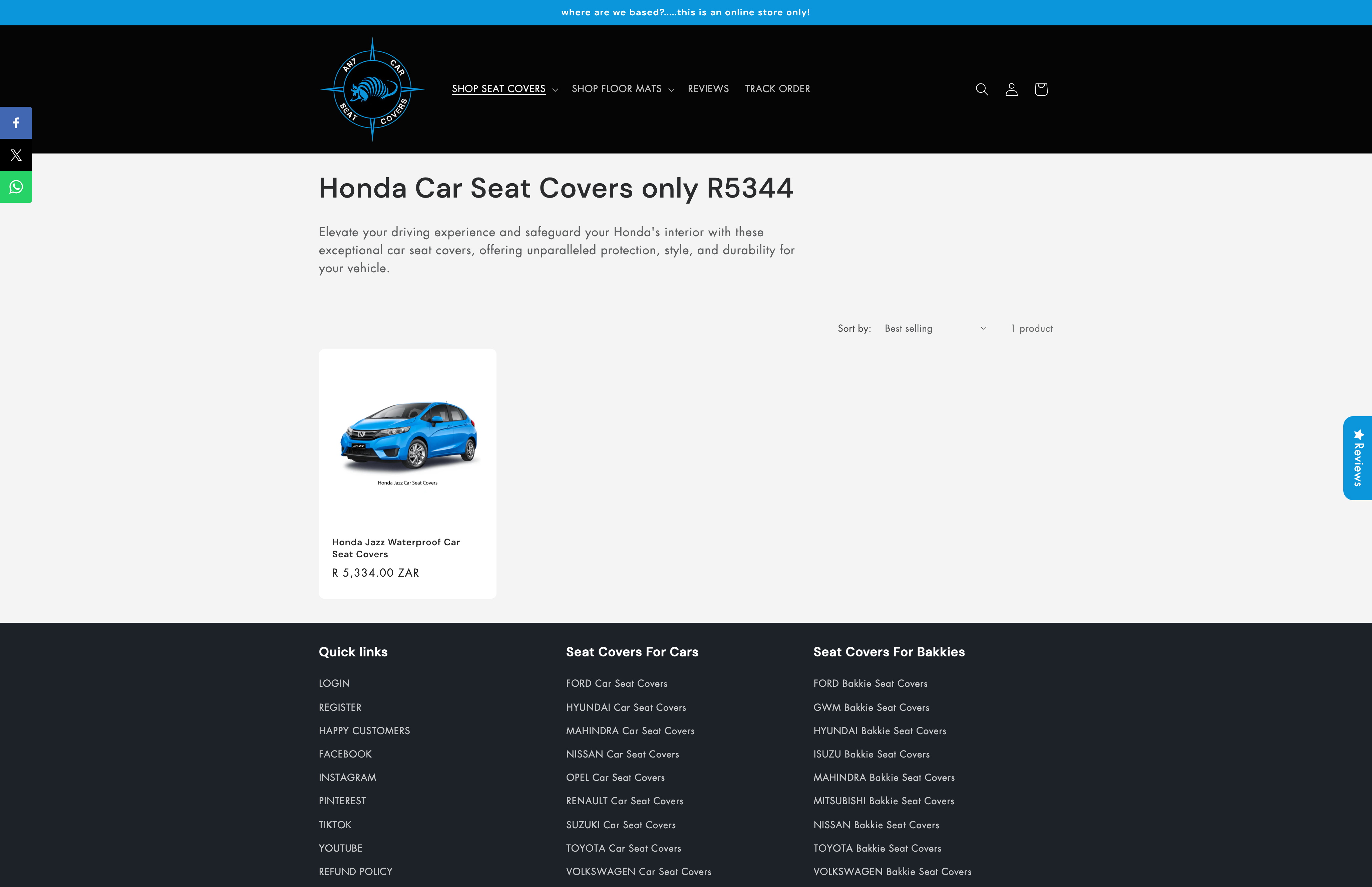 Online Car Seat Cover Retail Store screenshot 3