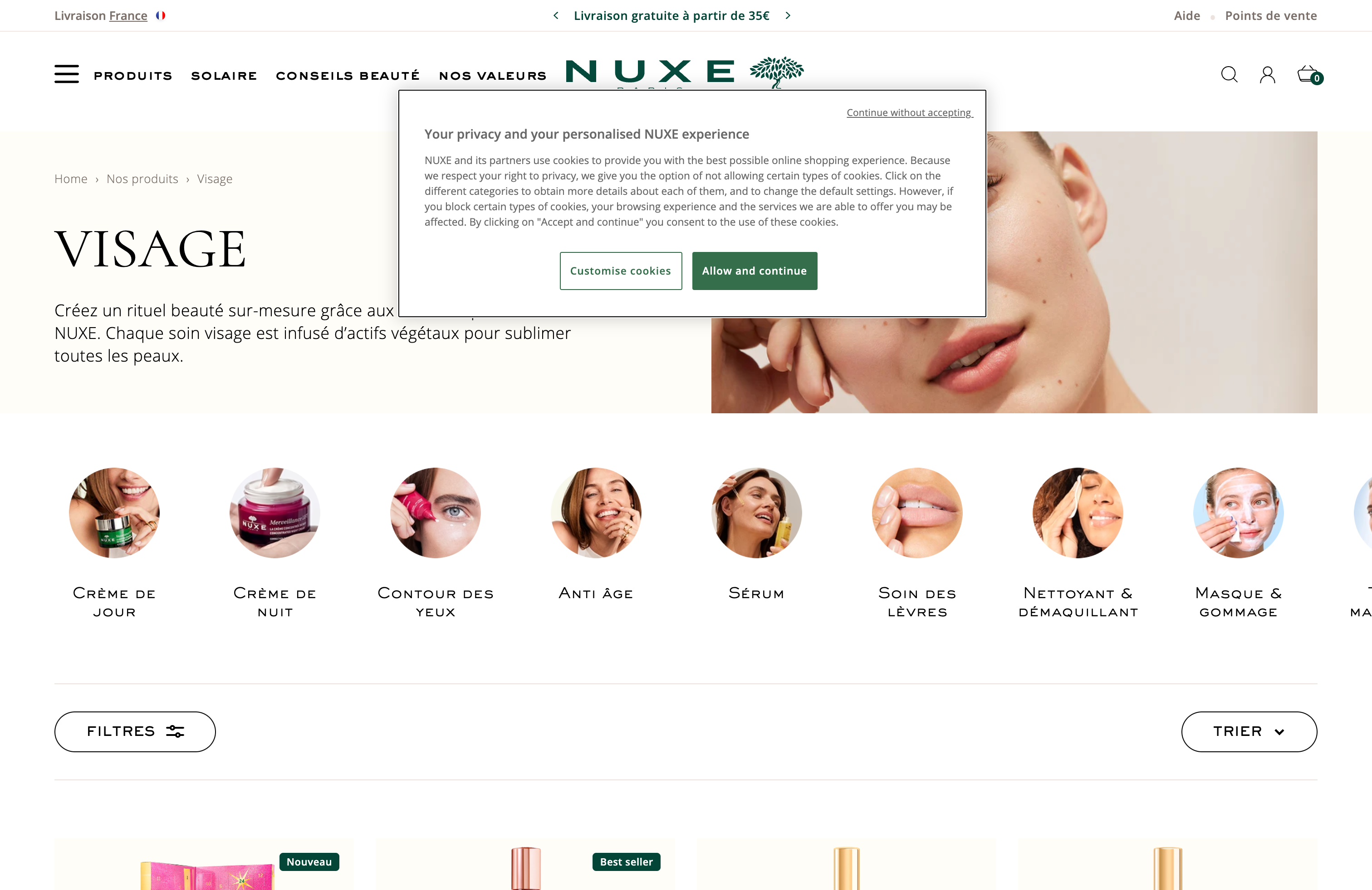 Nuxe screenshot 2