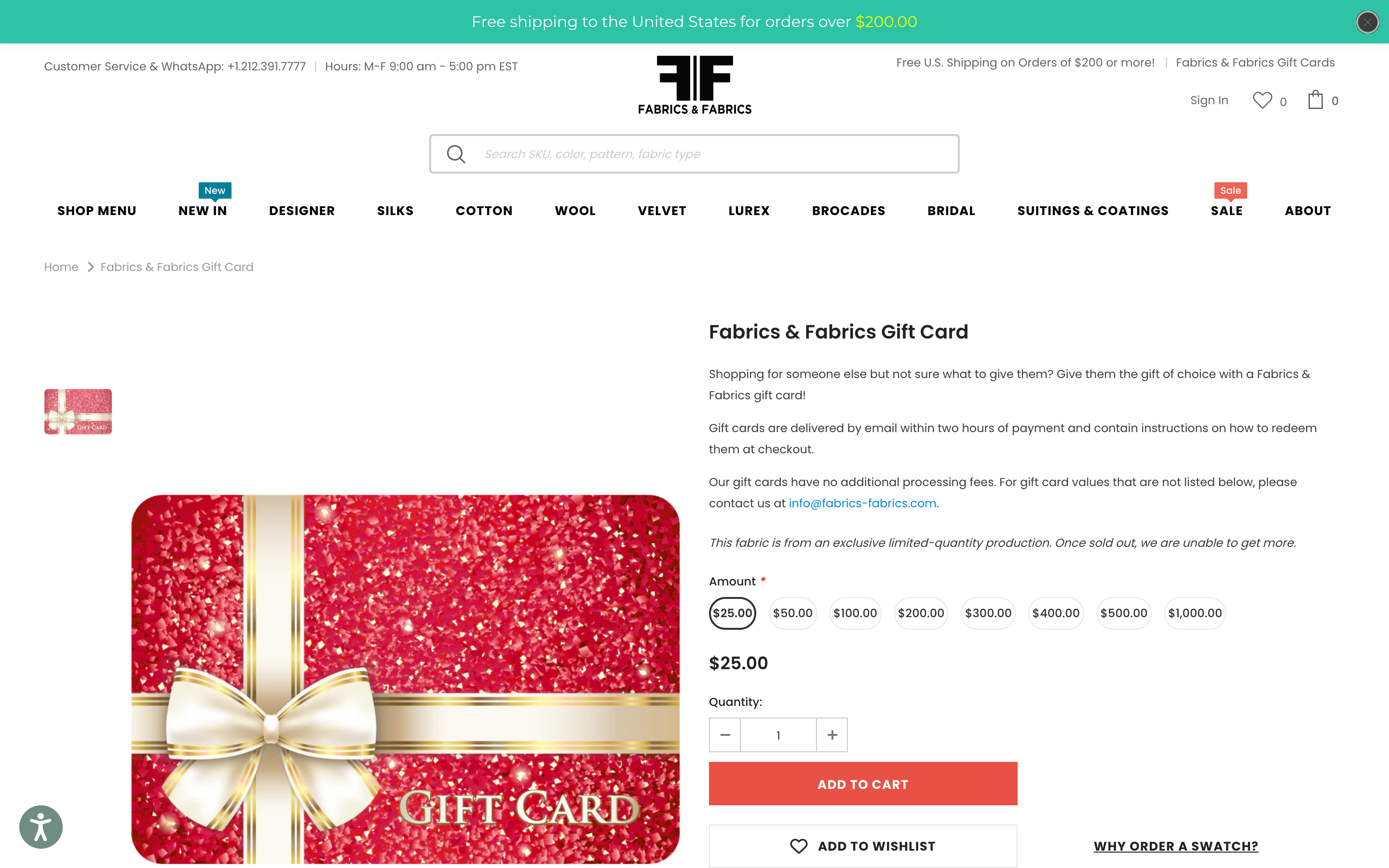Fabrics & Fabrics Shopify Store Design and Development screenshot 4