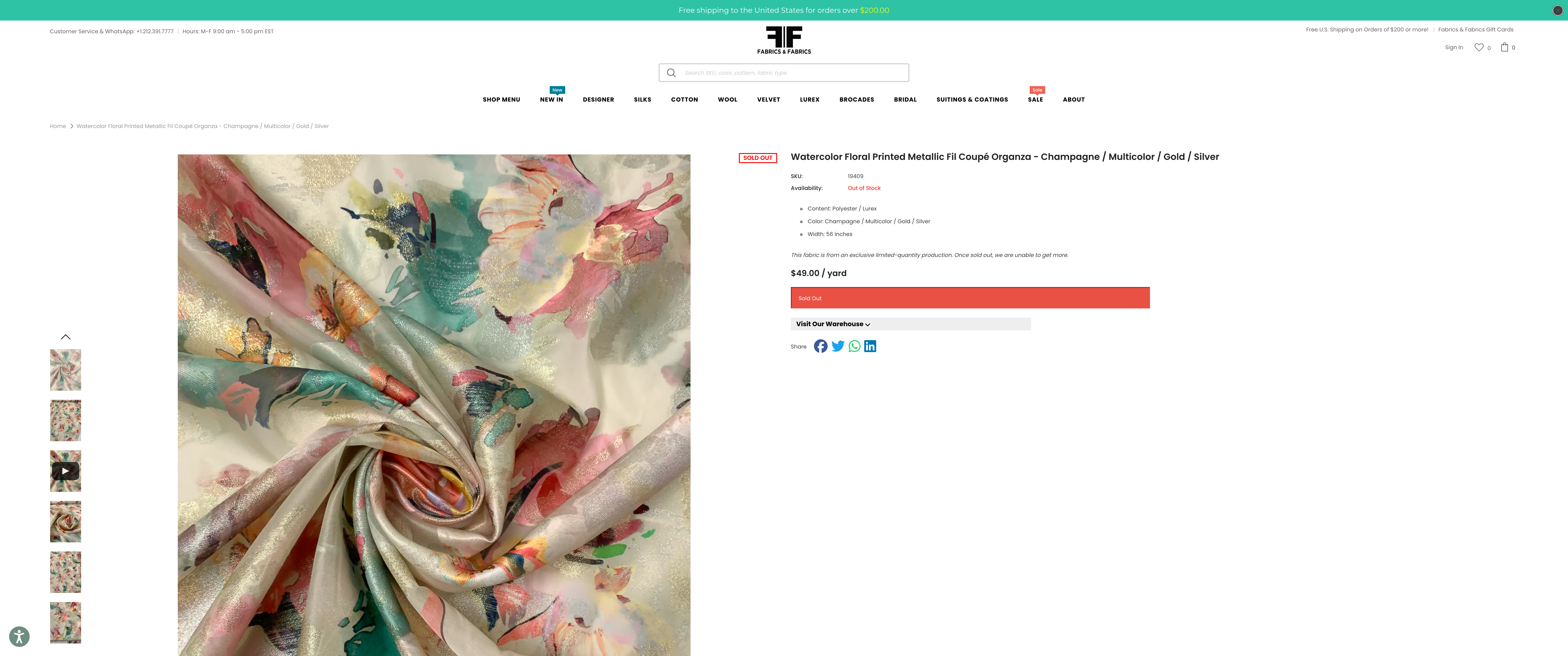 Fabrics & Fabrics Shopify Store Design and Development screenshot 5