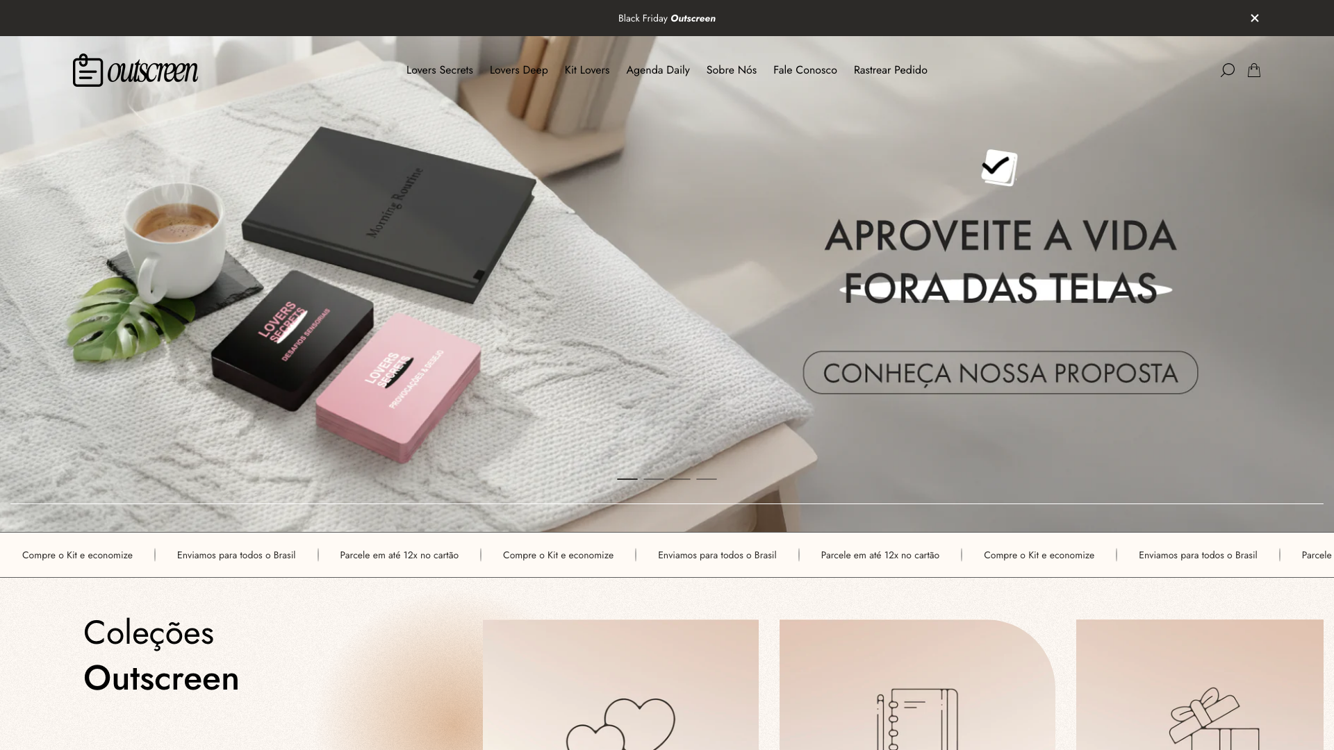 Rebranding do e-commerce da Outscreen