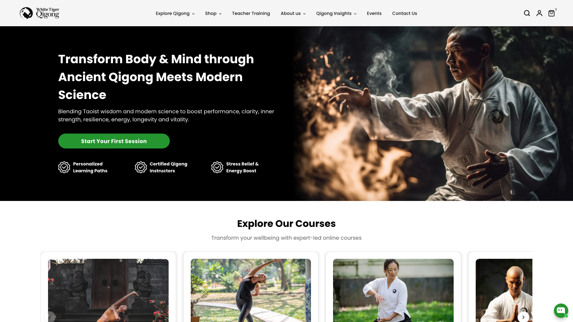 Shopify Migration & Custom Development – White Tiger Qigong