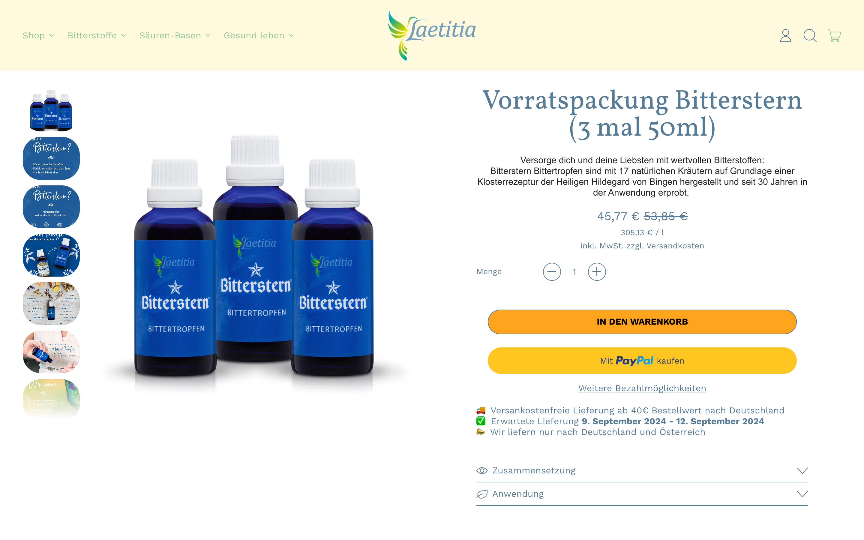 Laetitia Naturprodukte screenshot 6