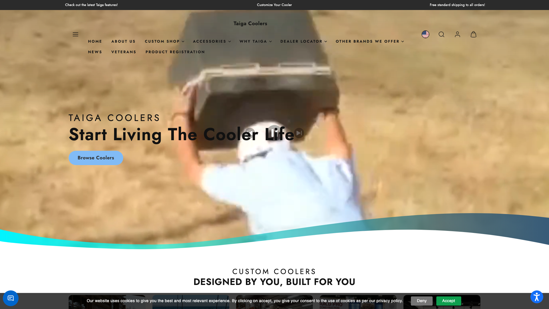 Custom Shopify Build for TX Outdoor Cooler Brand
