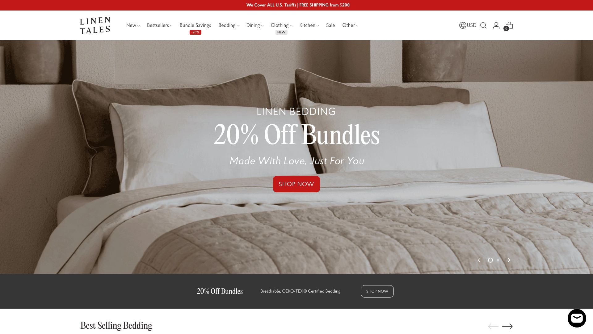 Linen Tales - Linen Clothing and Home textiles screenshot