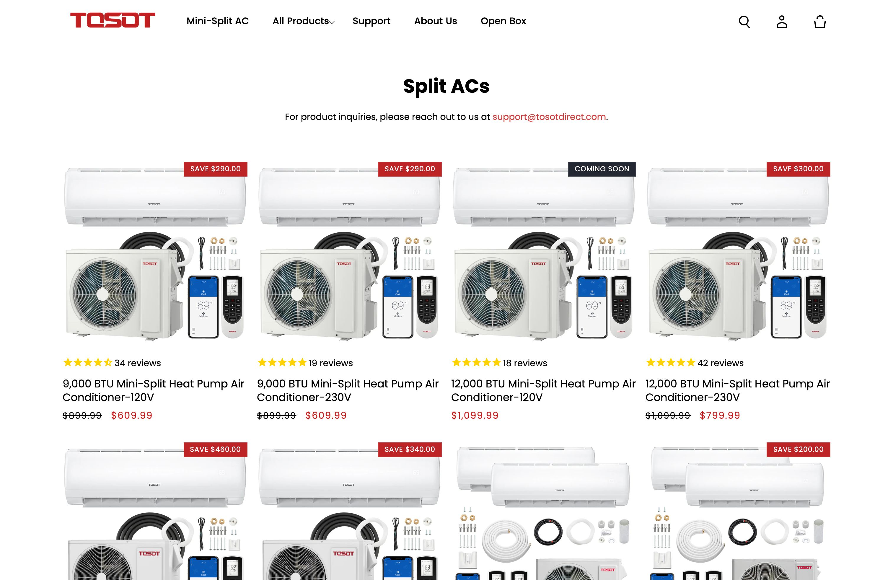 Comprehensive Website Development and Management for TOSOT Direct