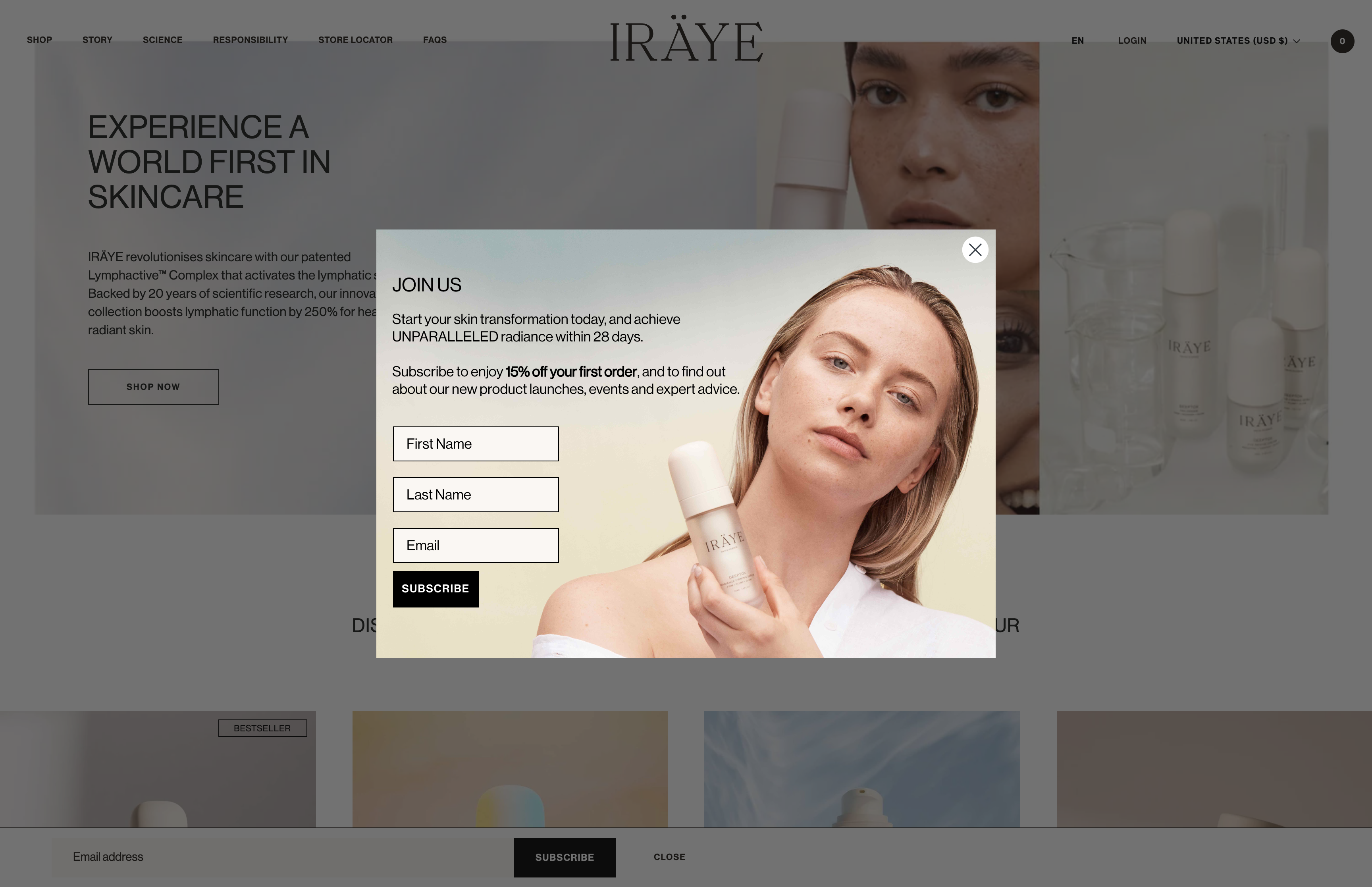 iRaye Skincare: Enhanced Product Pages screenshot 4