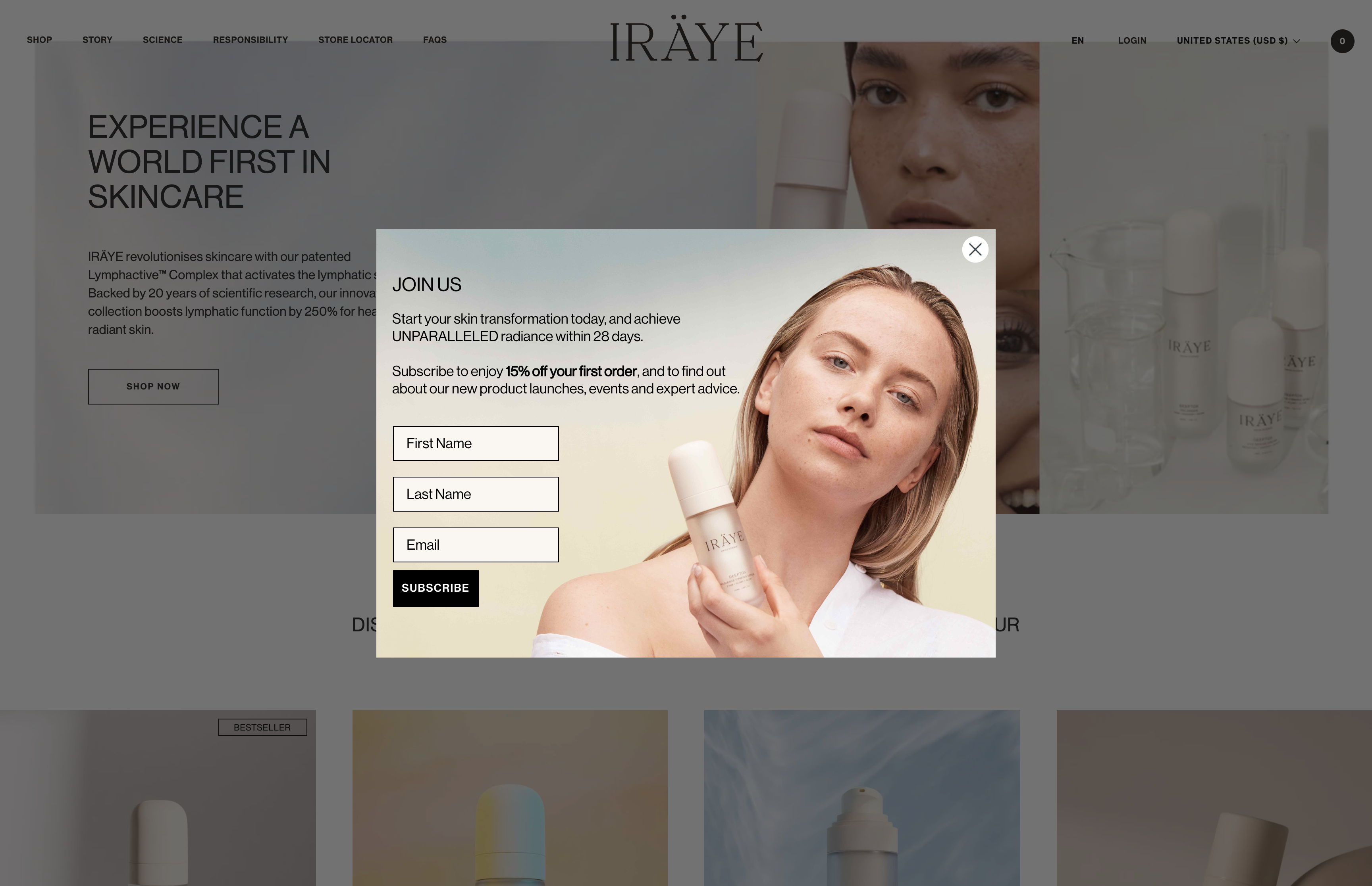 iRaye Skincare: Enhanced Product Pages screenshot 2