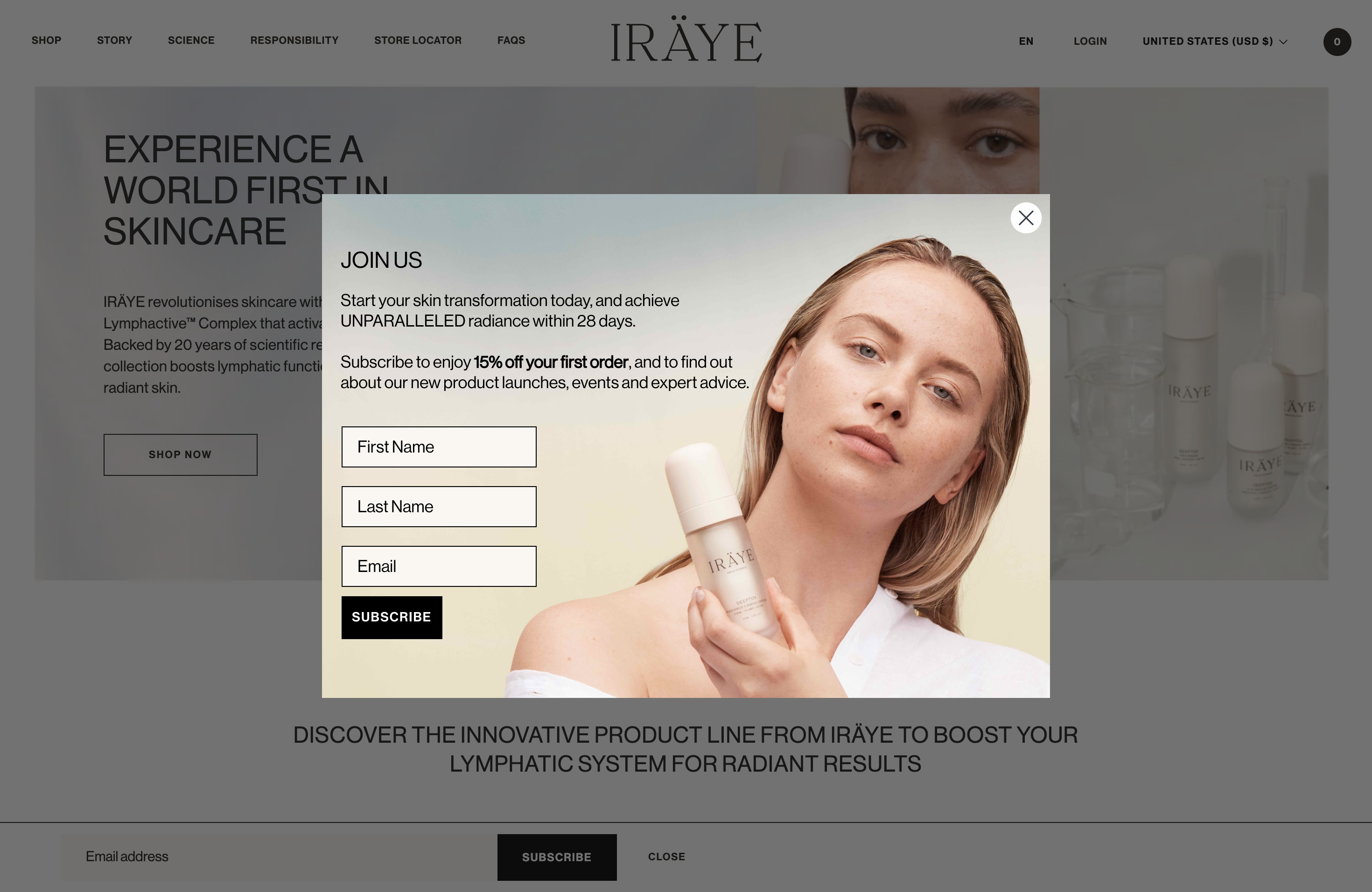 iRaye Skincare: Enhanced Product Pages screenshot 3