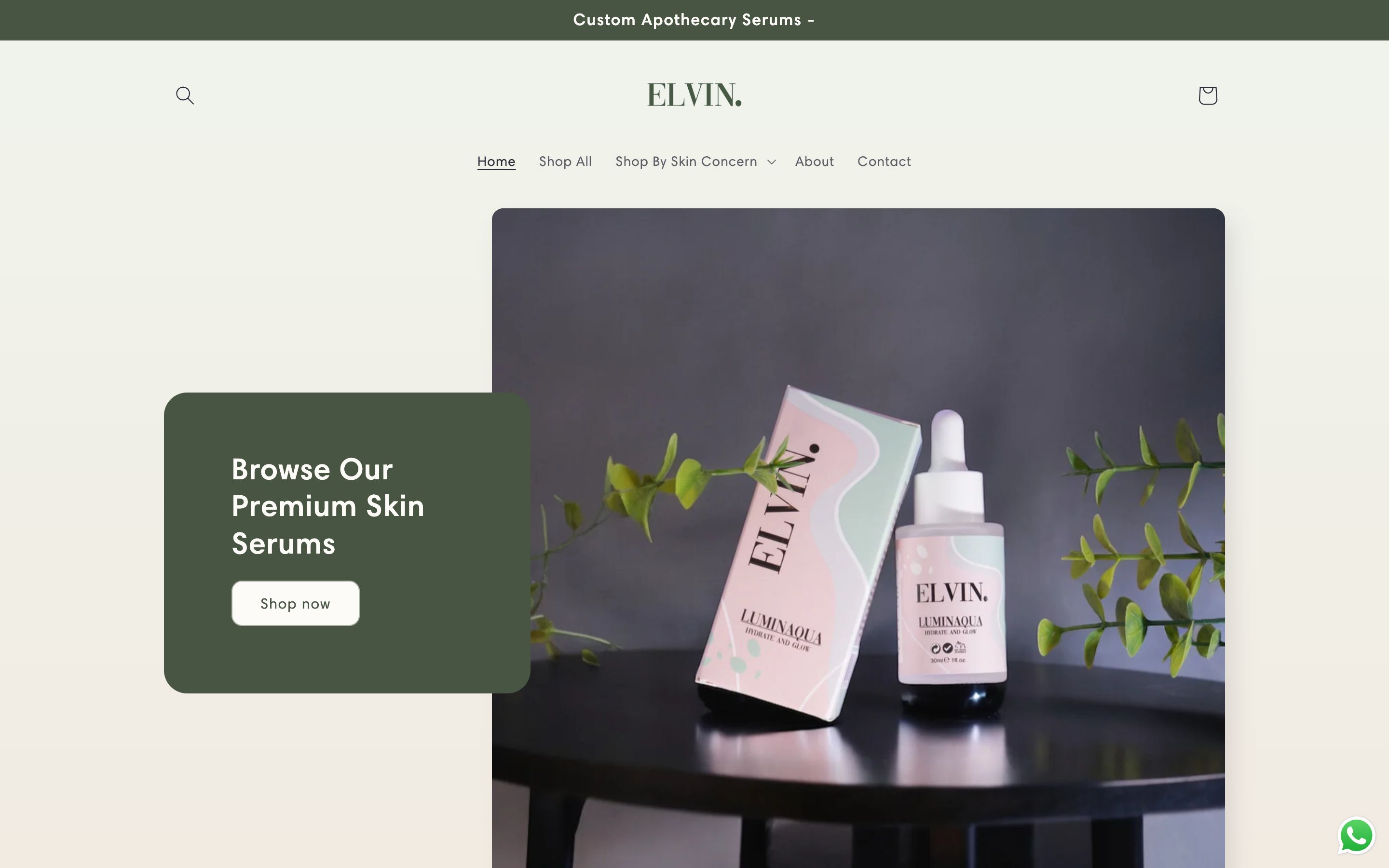 Premium Skincare E-commerce Store for Elvin