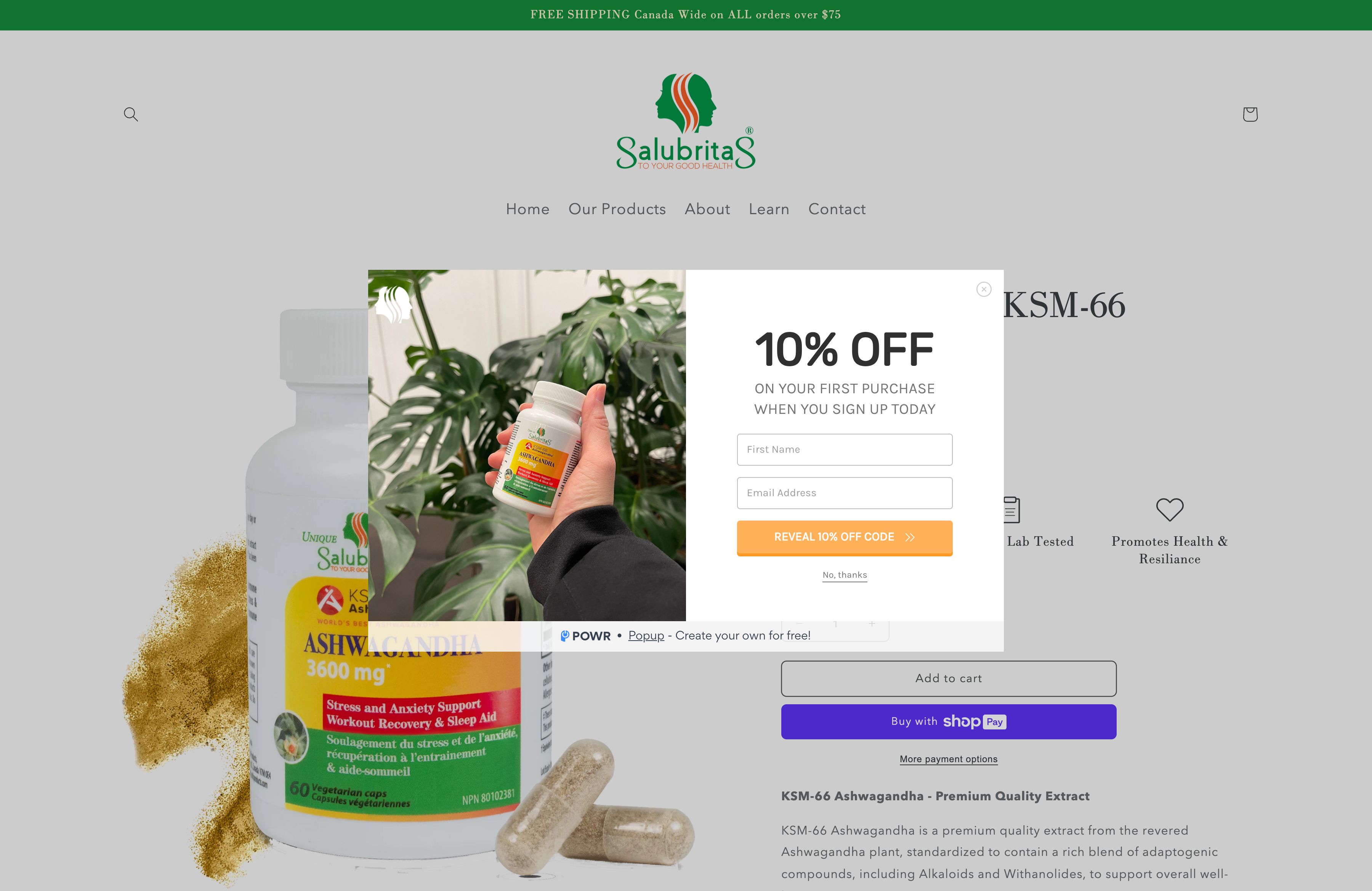 Health Supplements Site screenshot 2