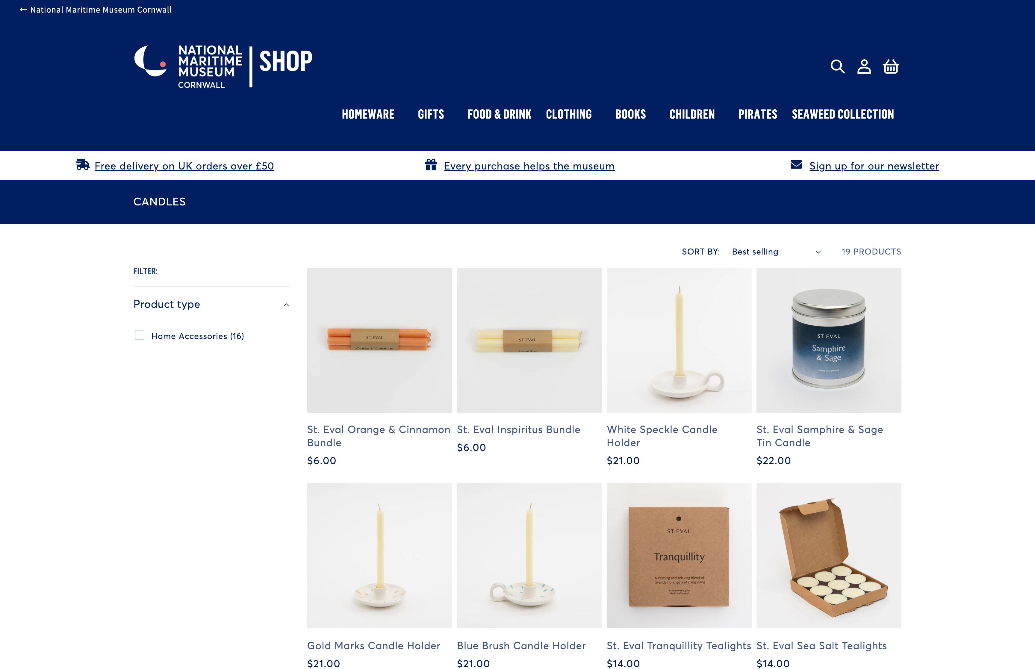 New Shopify store for leading maritime museum screenshot 3