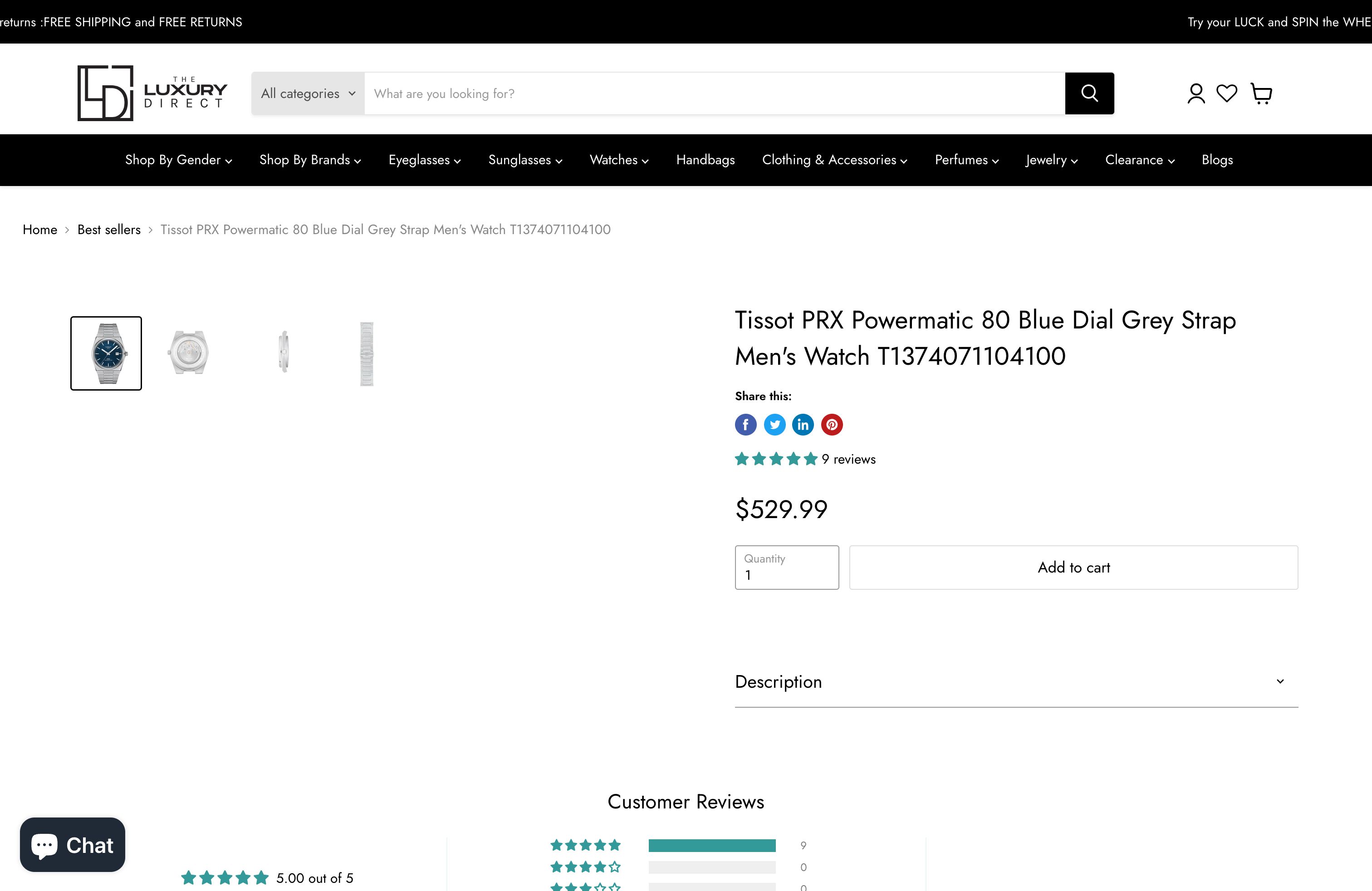 E-commerce Store Migration to Shopify of Luxury Direct screenshot 3