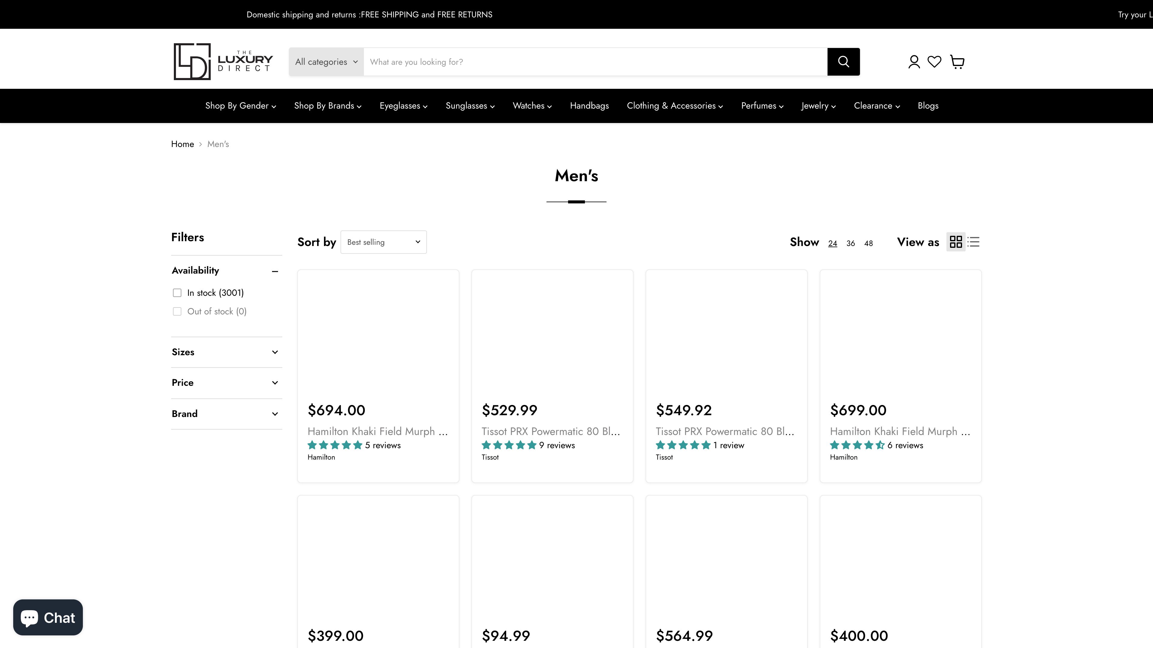 E-commerce Store Migration to Shopify of Luxury Direct screenshot 2