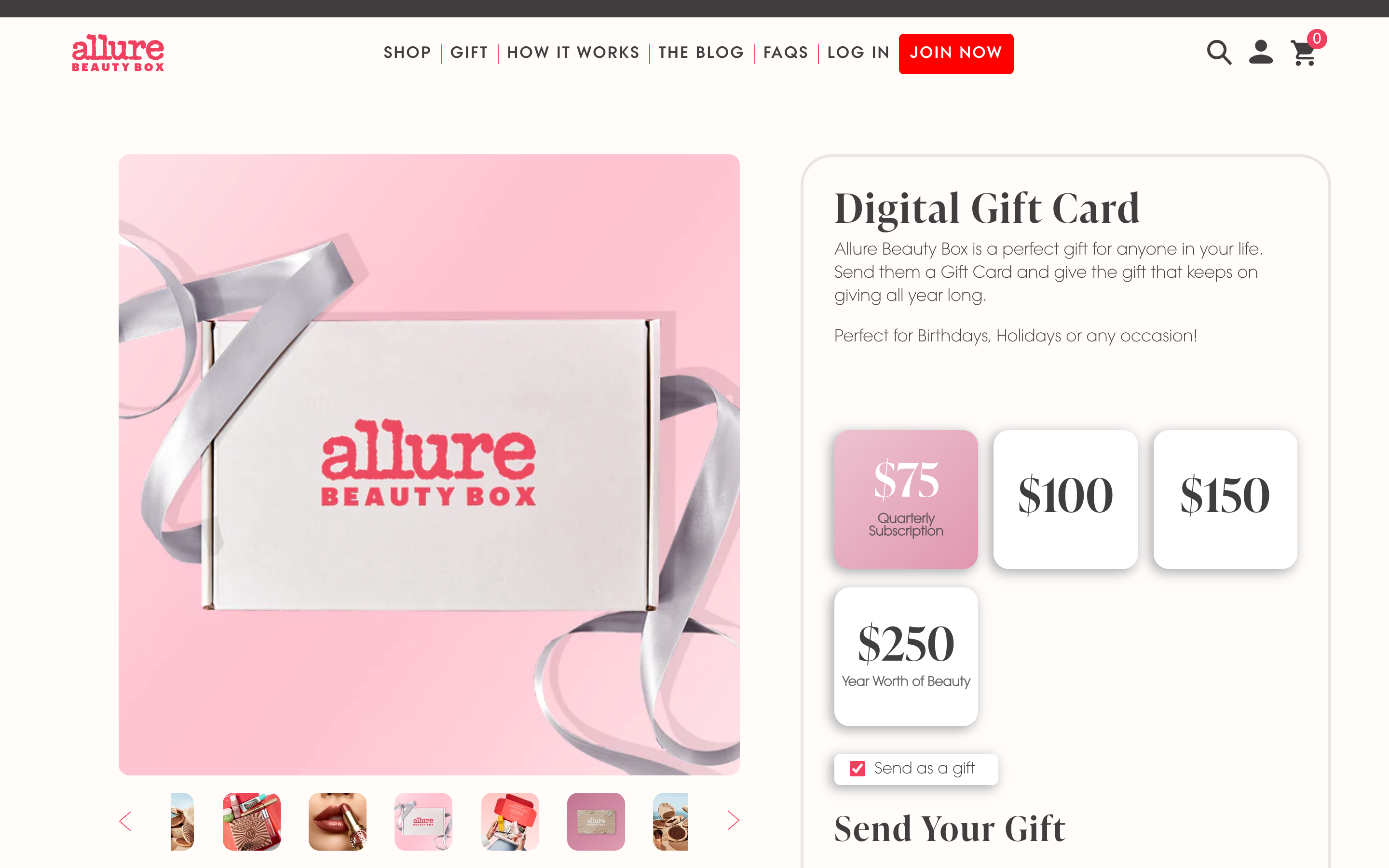 Allure Beauty Box Subscription migration onto Shopify screenshot 3