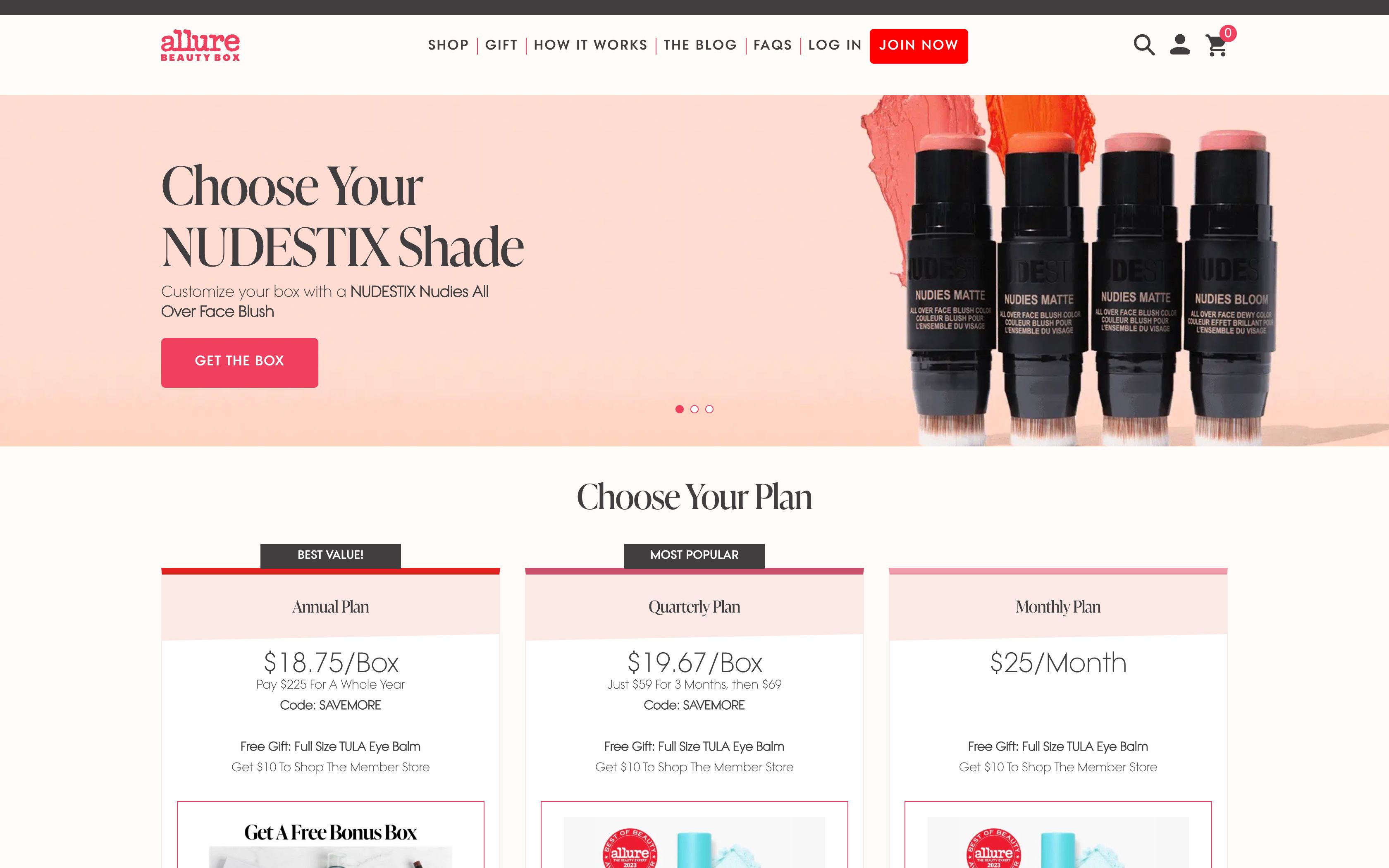 Allure Beauty Box Subscription migration onto Shopify screenshot 4