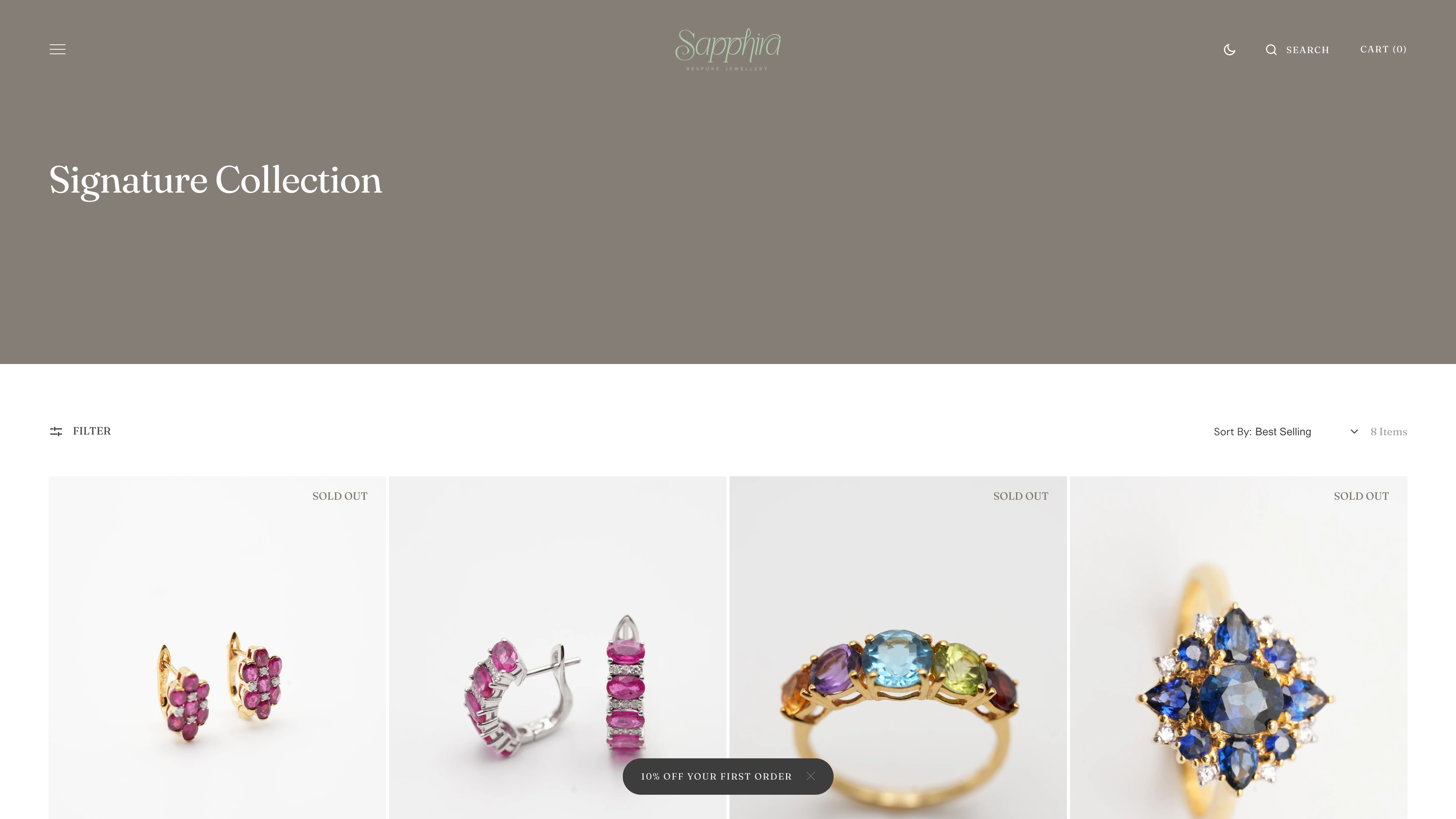 Sapphira Jewellers | Bespoke Jewellery Website screenshot 3