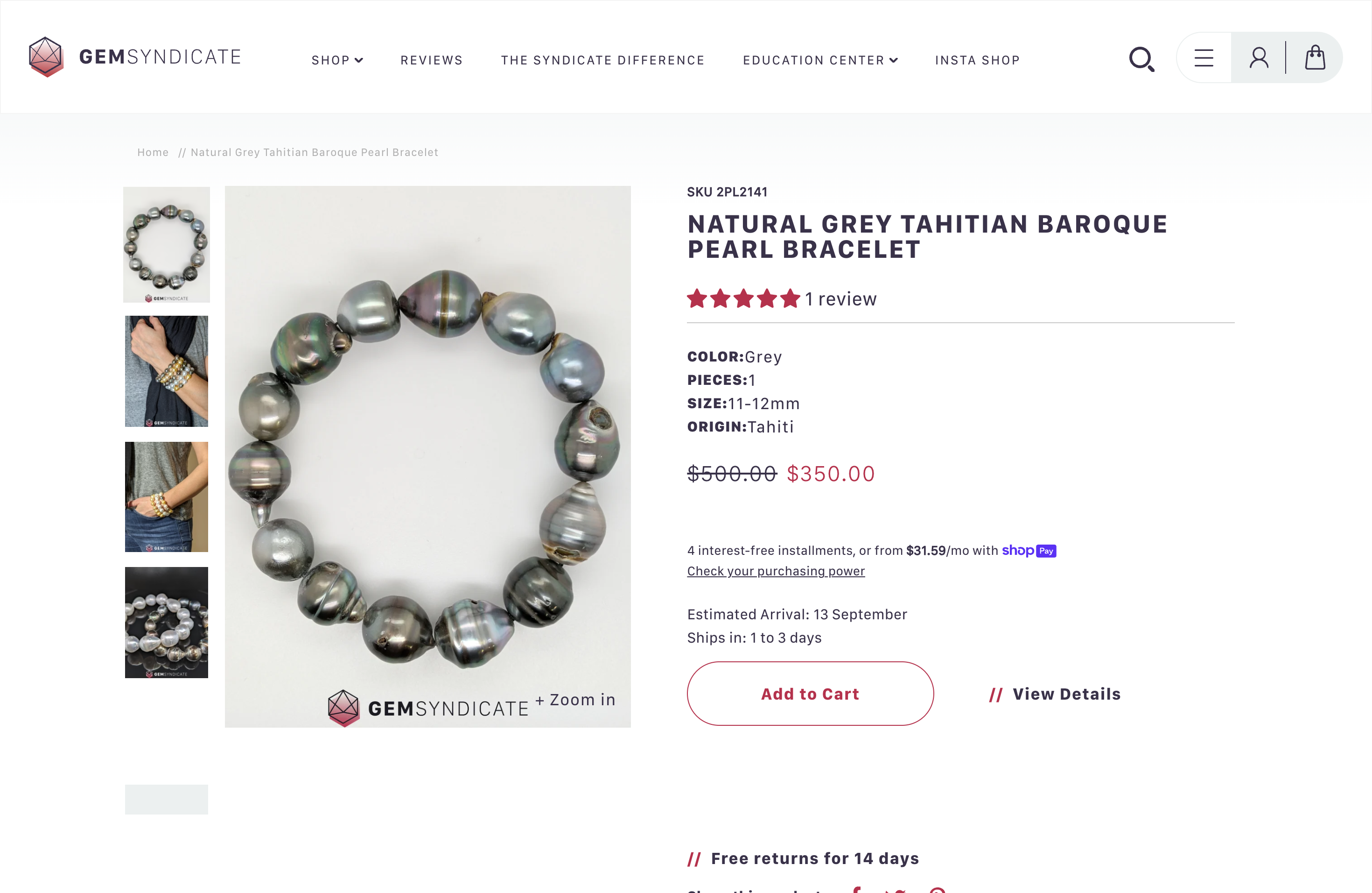 Shopify Store for Gem Syndicate screenshot 5