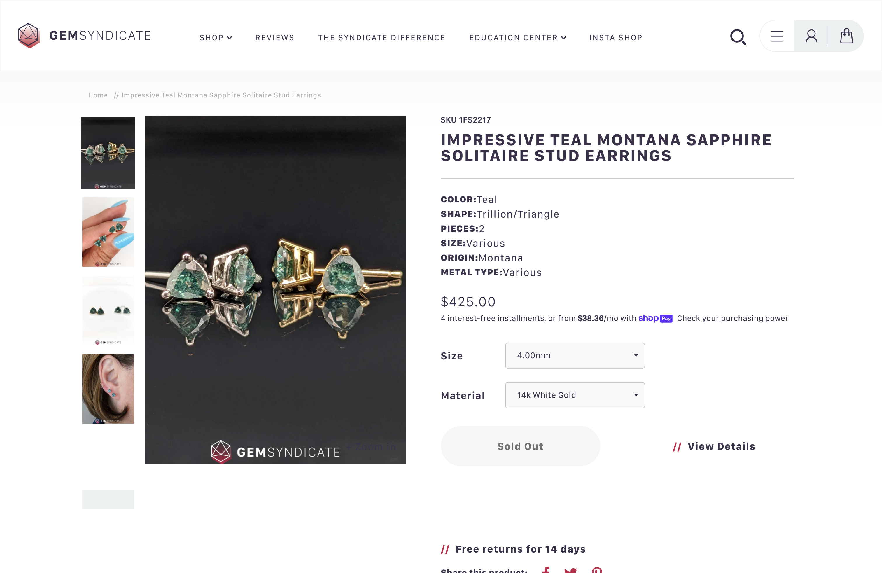 Shopify Store for Gem Syndicate screenshot 4