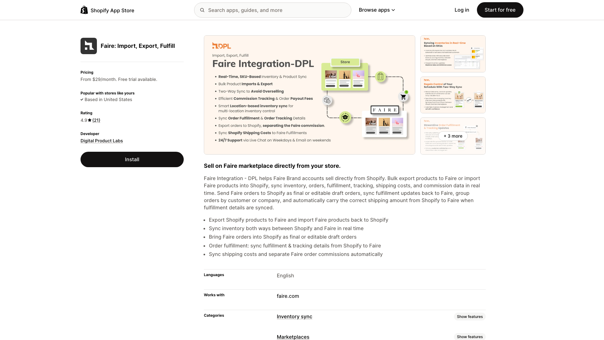 Faire Integration & Sync