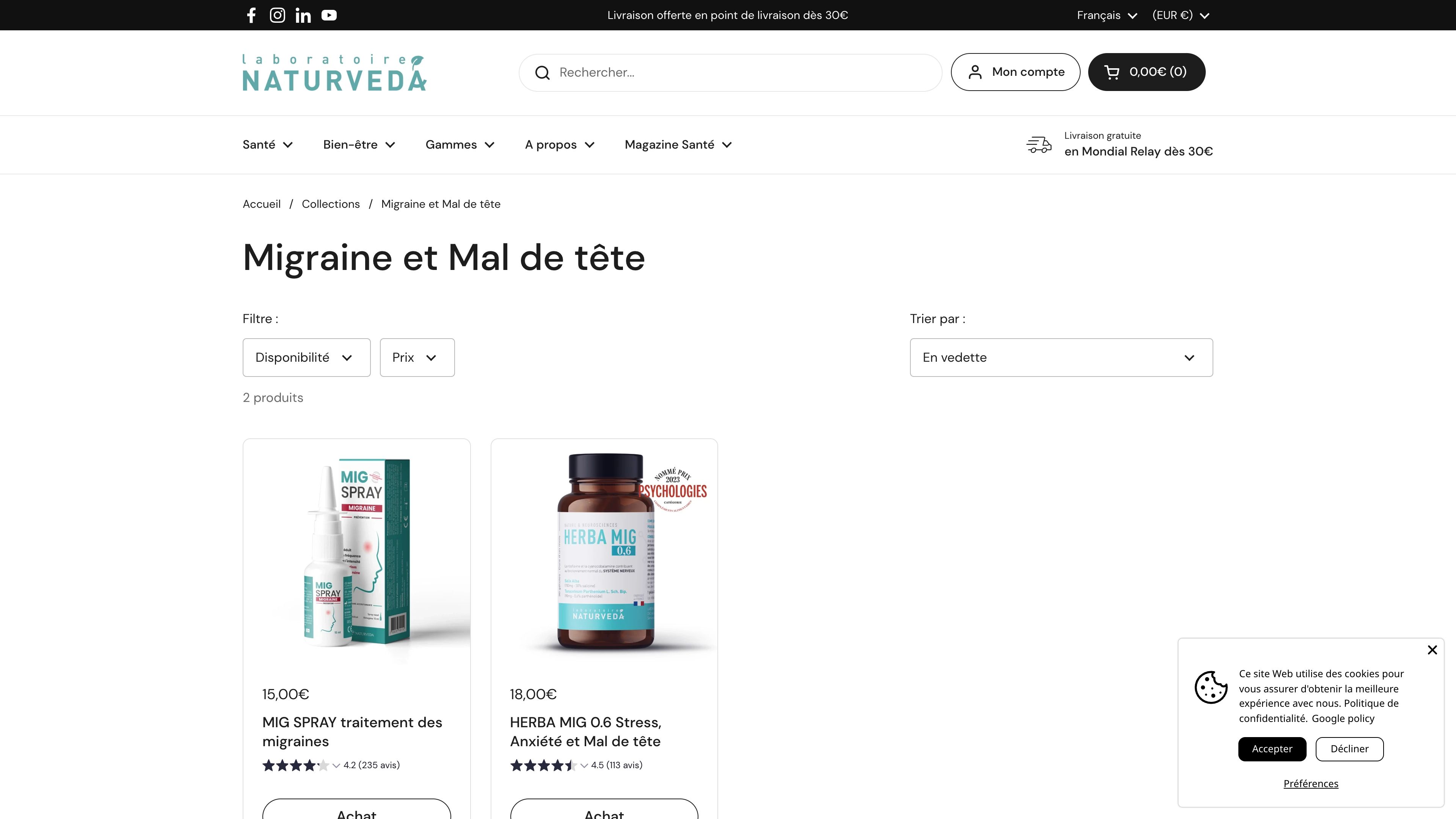 Naturveda screenshot 2