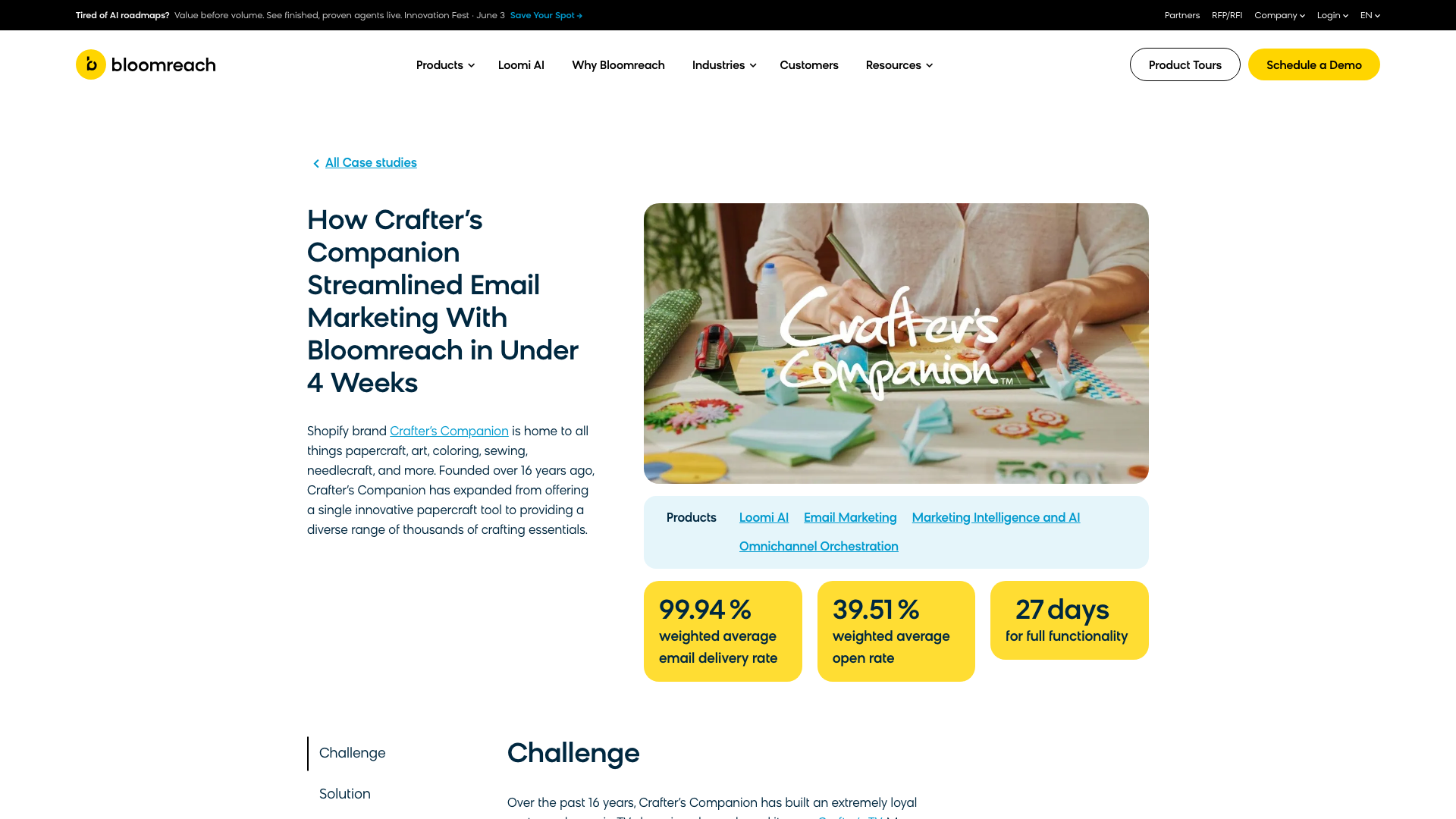 How Bloomreach + Shopify Supercharged Crafter’s Companion in 27 Days