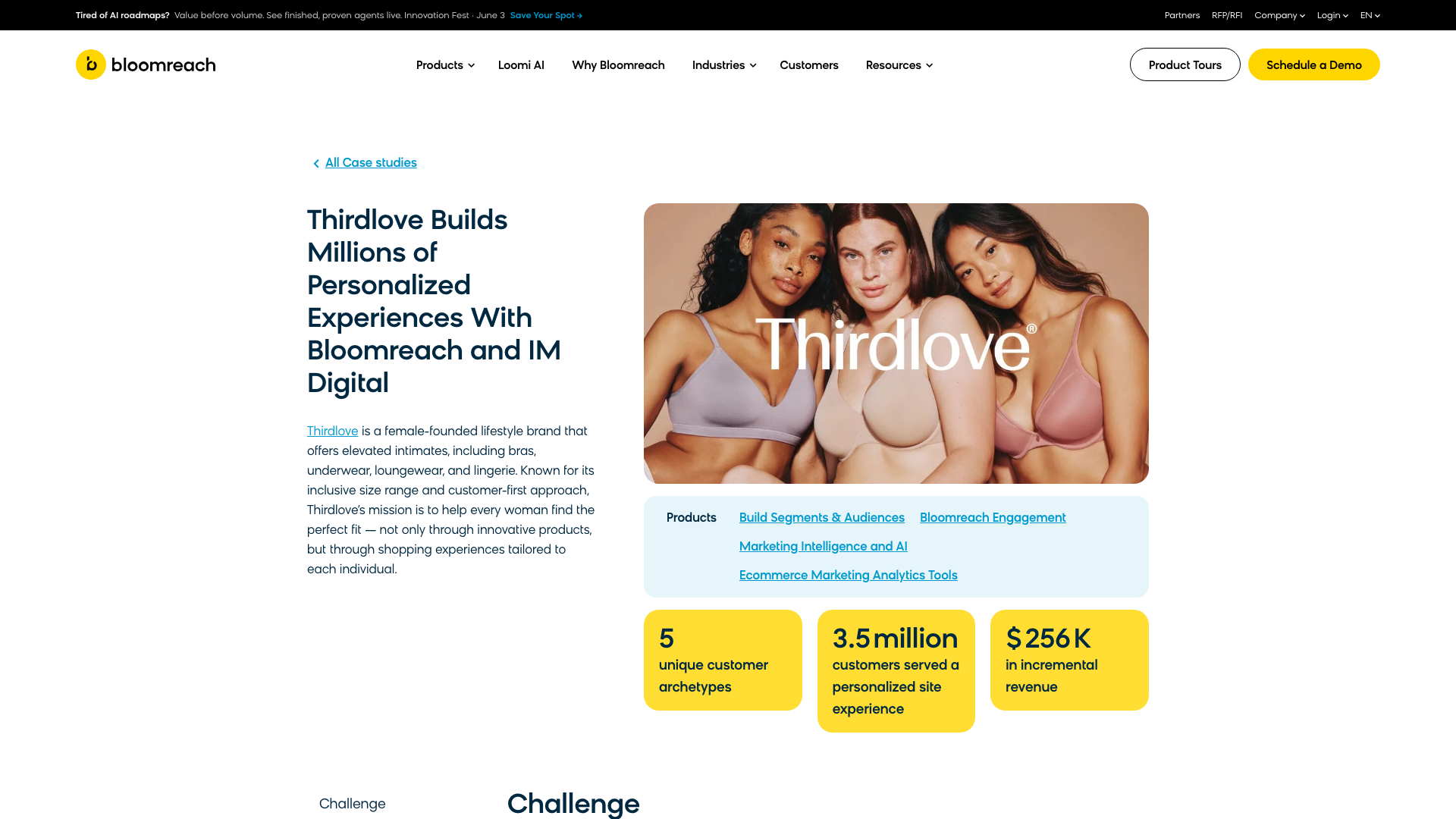 Thirdlove Builds Millions of Personalized Experiences With Bloomreach