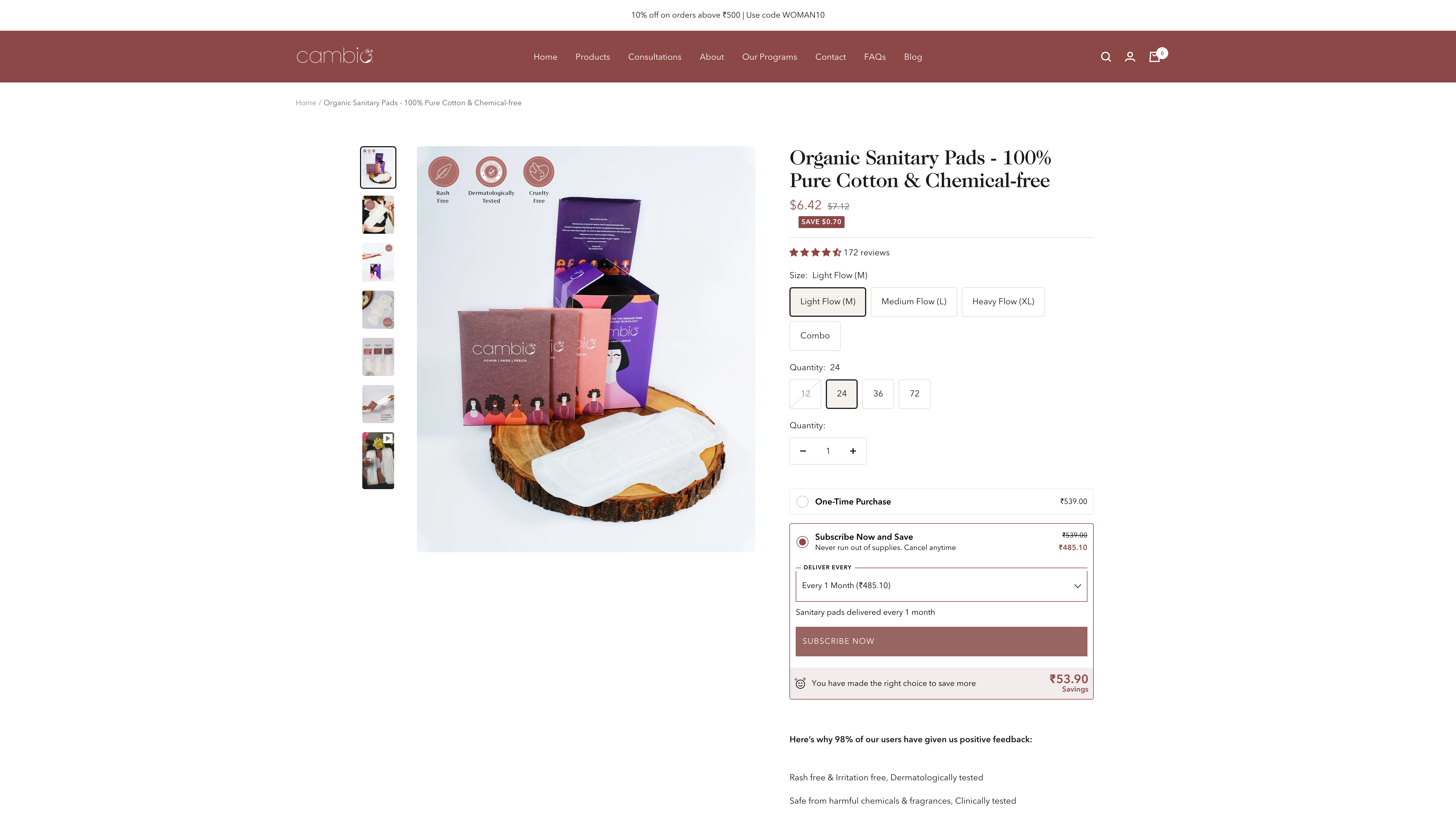 Cambio Woman - Menstrual Hygiene screenshot 4