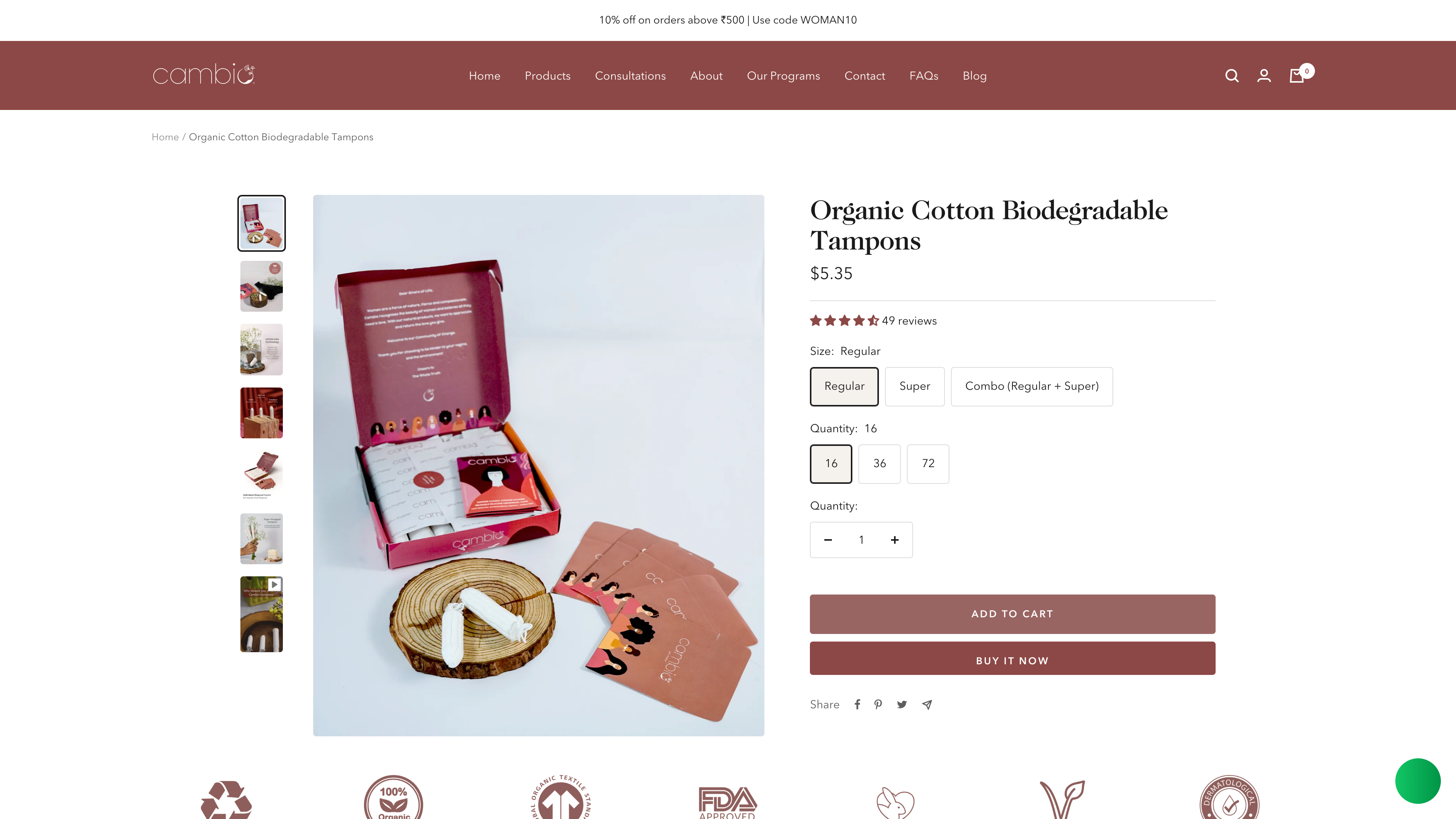 Cambio Woman - Menstrual Hygiene screenshot 3