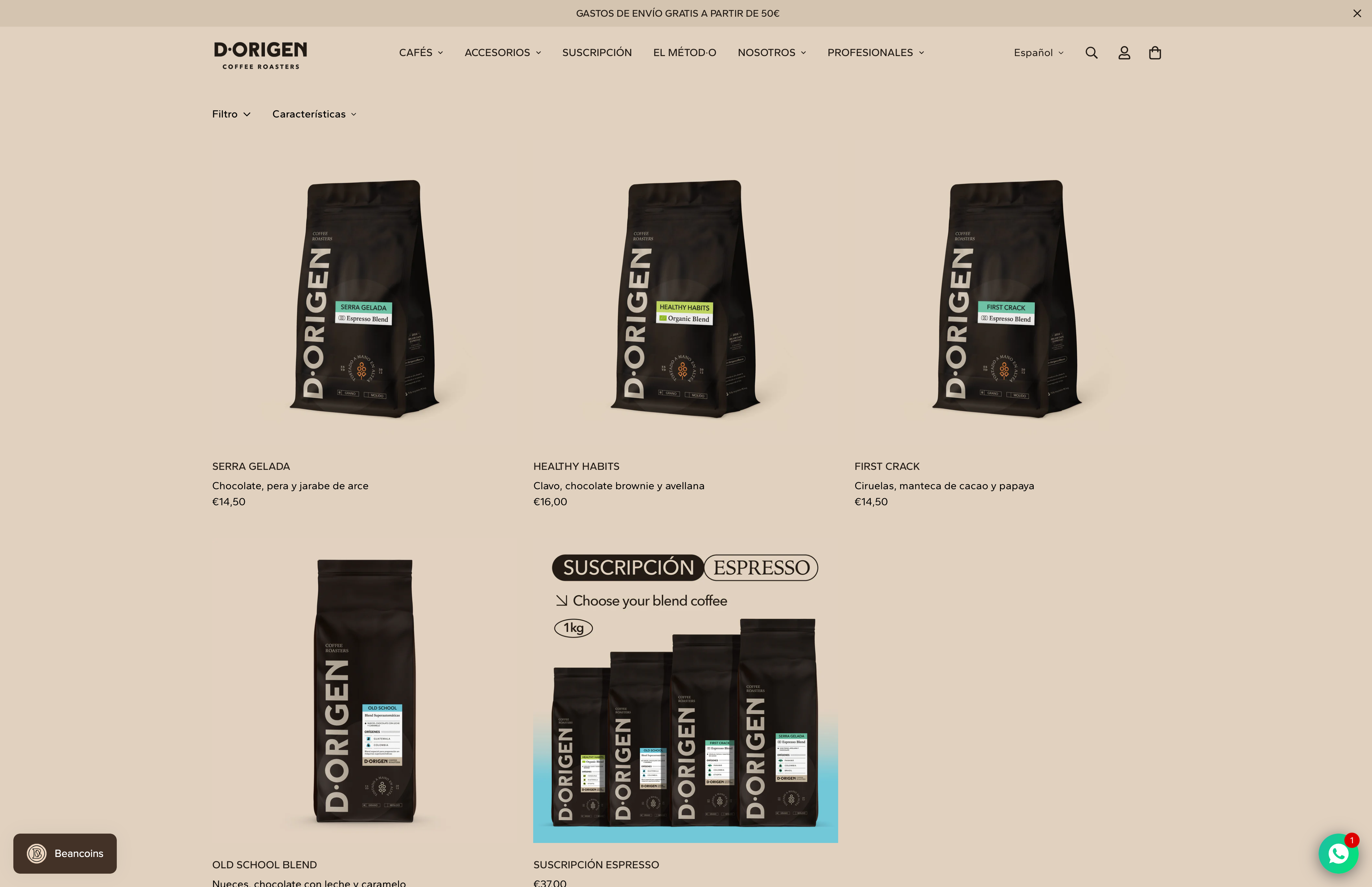 D-Origen Coffee roasters screenshot 2