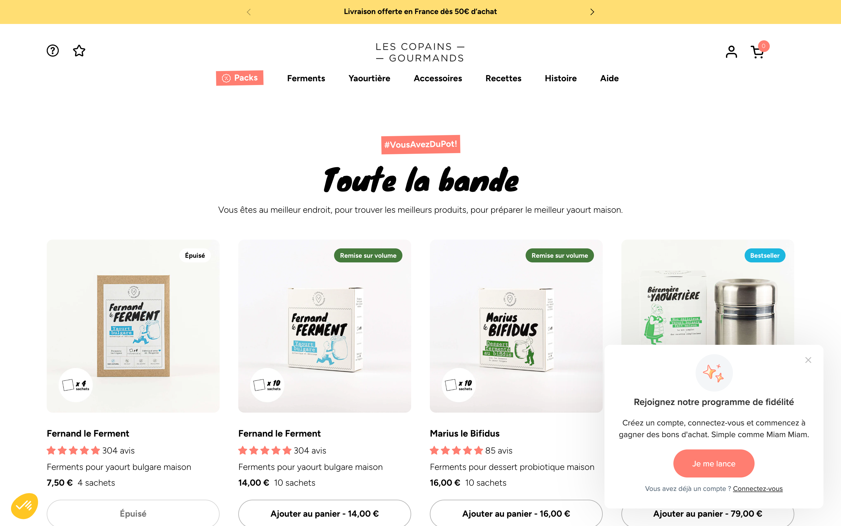 Les Copains Gourmands - Refonte et Omnisend screenshot 2