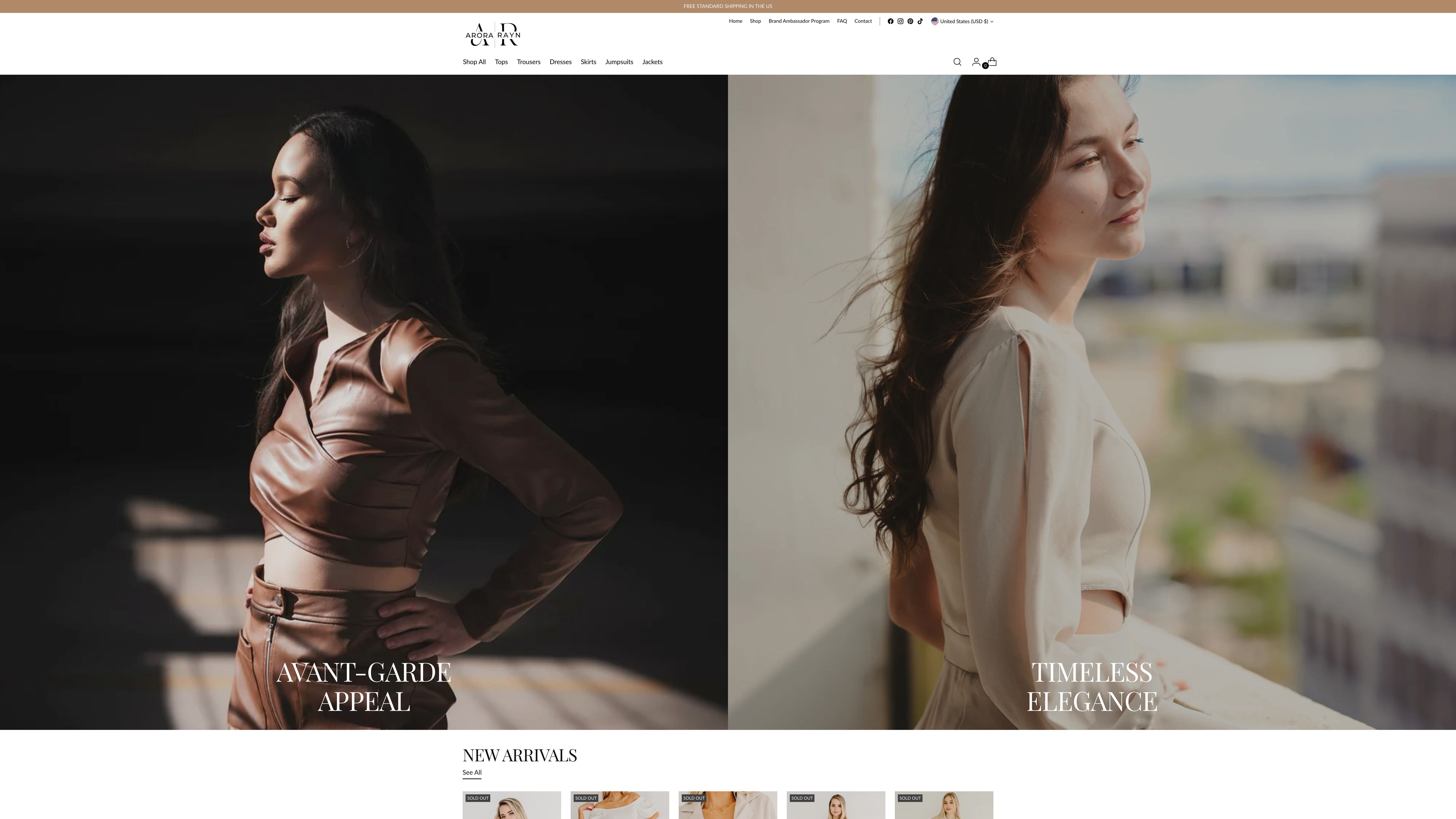 Arora Rayn Fashion Website screenshot 5
